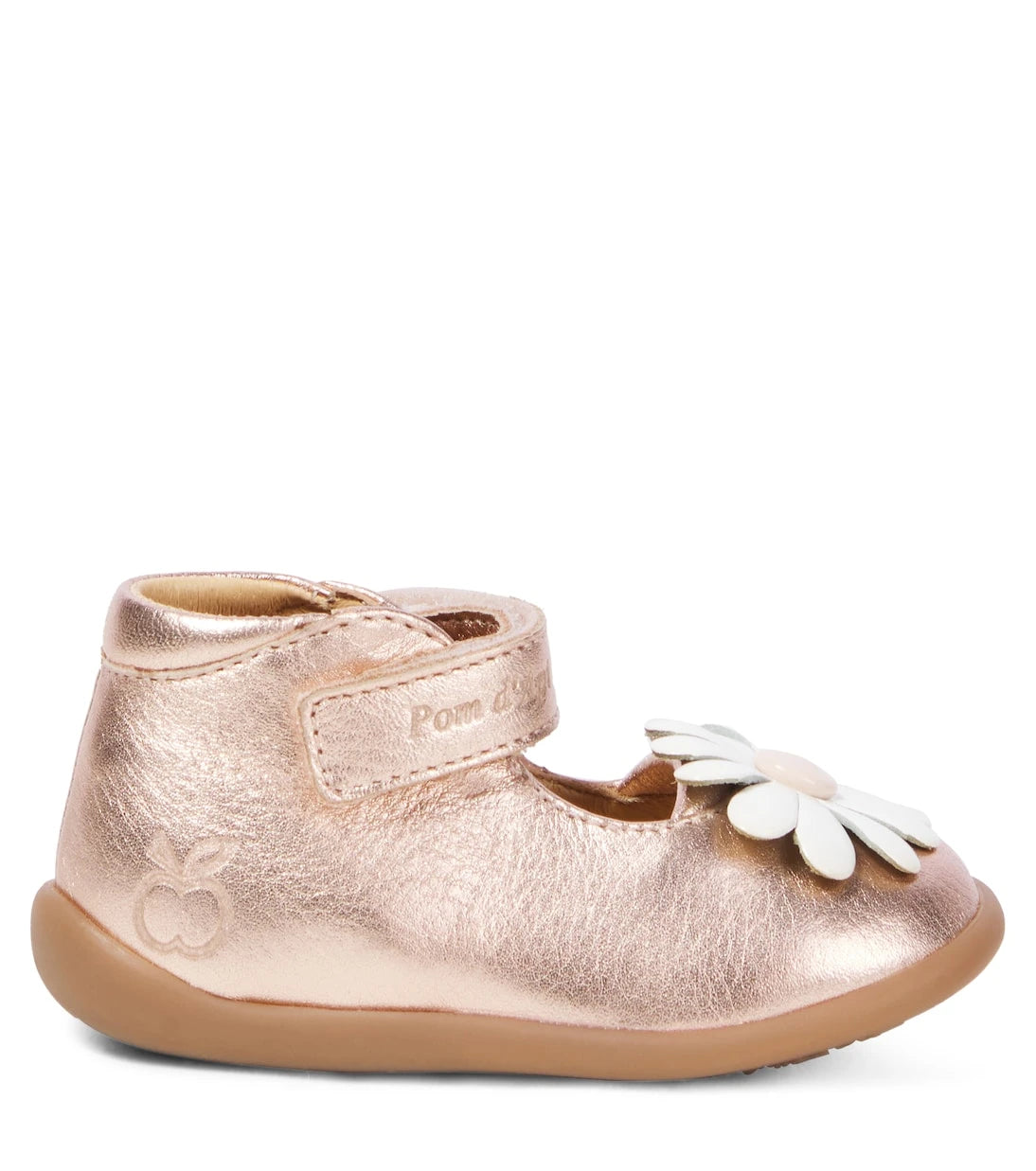 Pom d'Api - Baby Stand-Up Daisy metallic leather sandals