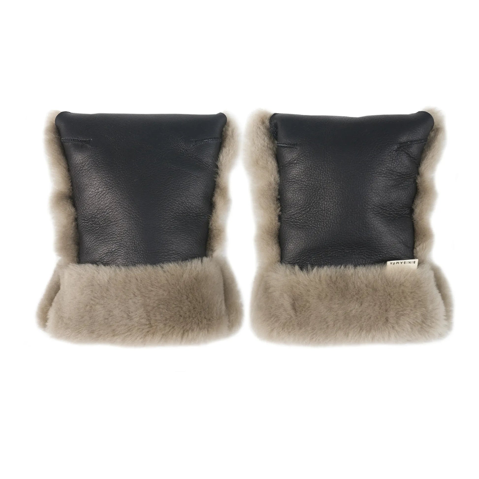 BINIBAMBA - Lambskin stroller mittens | Toast