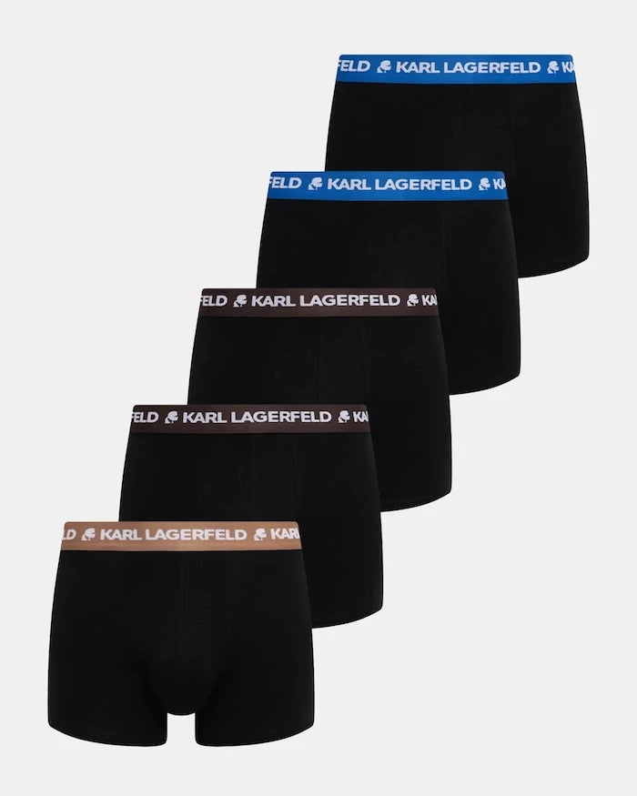 Karl Lagerfeld pamuk ve elastan erkek dar boxer LOGO TRUNK 5’li