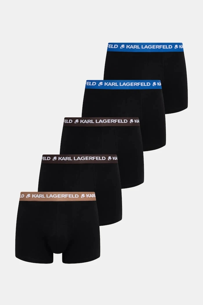 Karl Lagerfeld pamuk ve elastan erkek dar boxer LOGO TRUNK 5’li