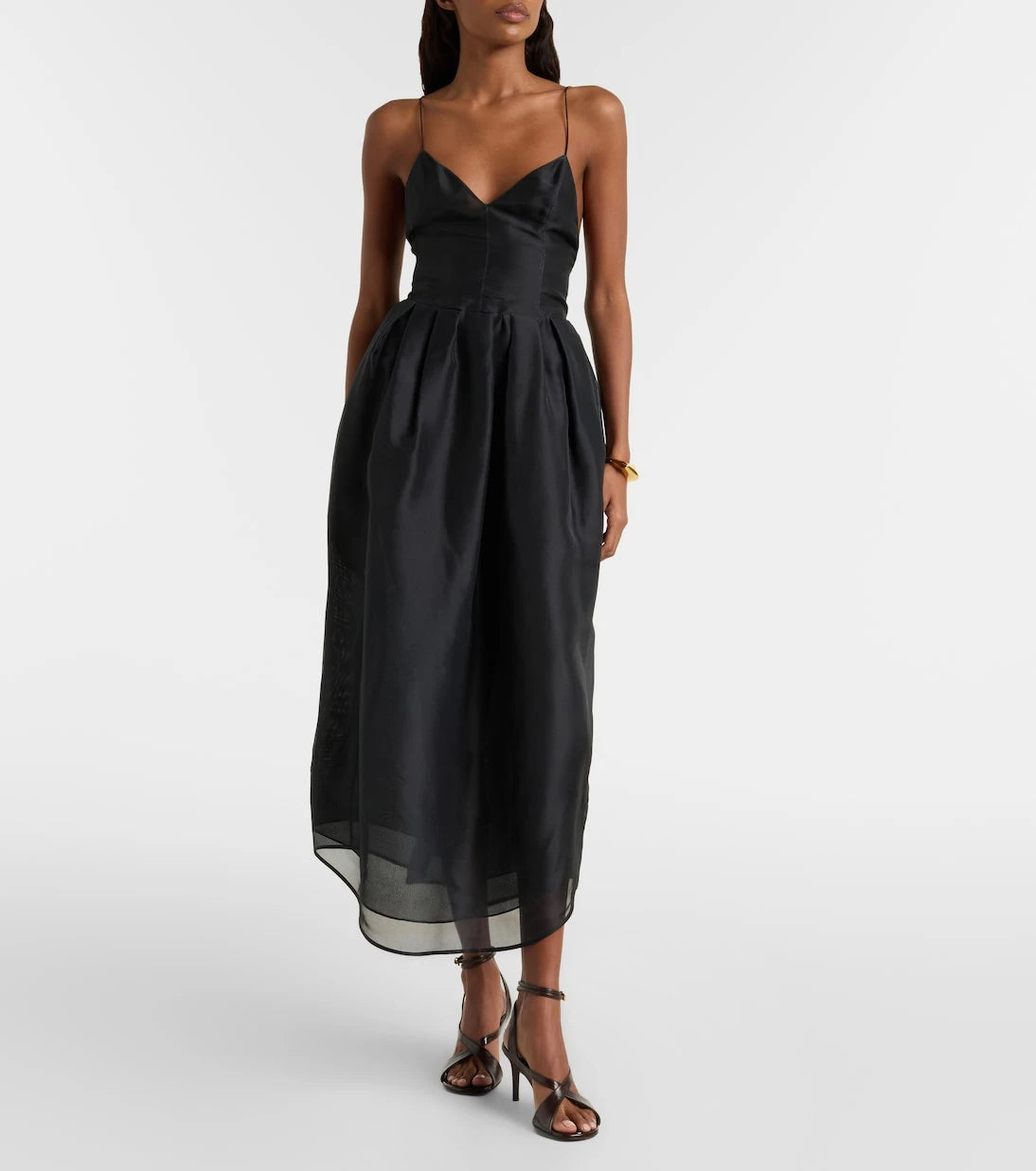 Khaite - Colette silk organza midi dress
