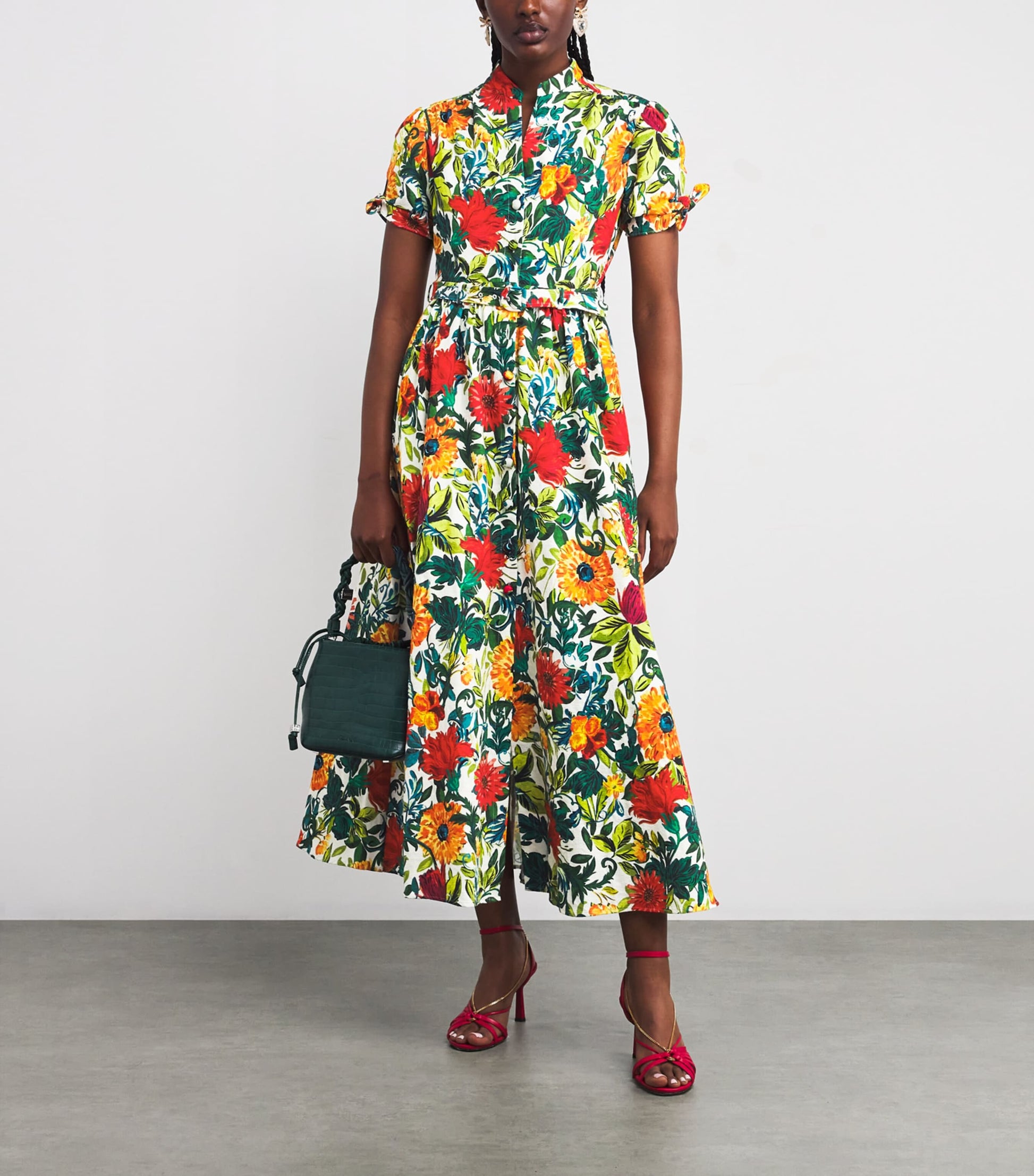 Saloni Cotton Ena Maxi Shirt Dress