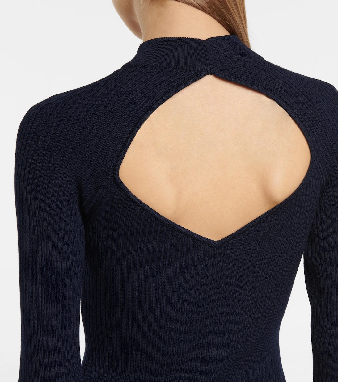 Alaïa - Ribbed-knit wool-blend top