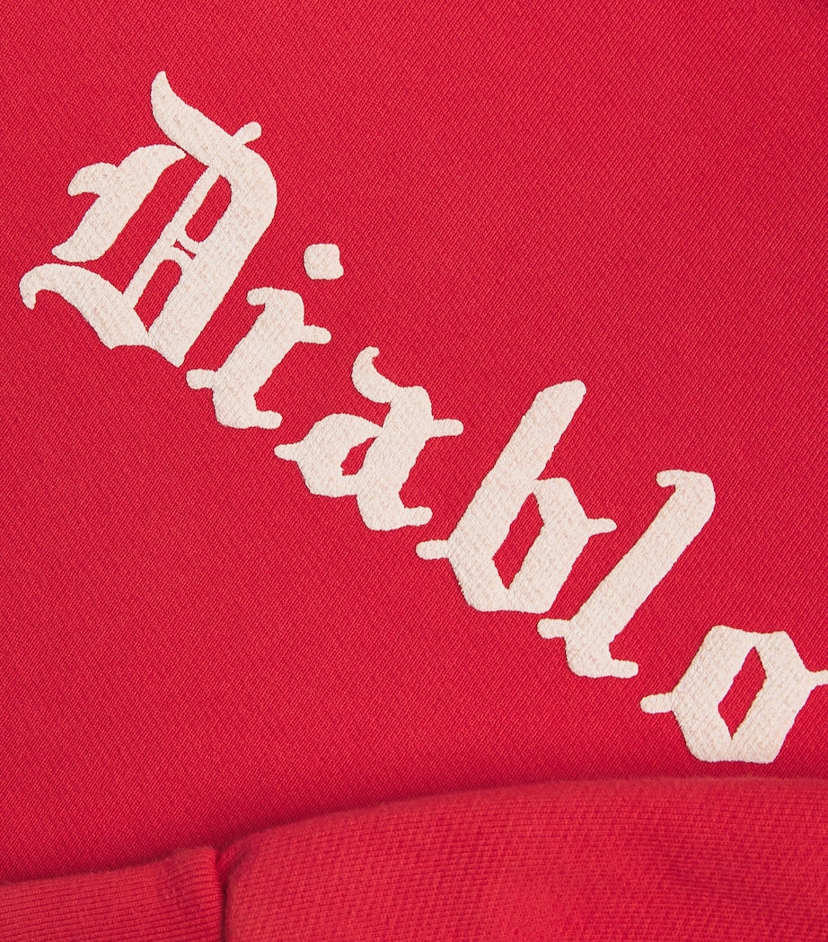 Red Cotton Diablo Hooligan Sweatshirt