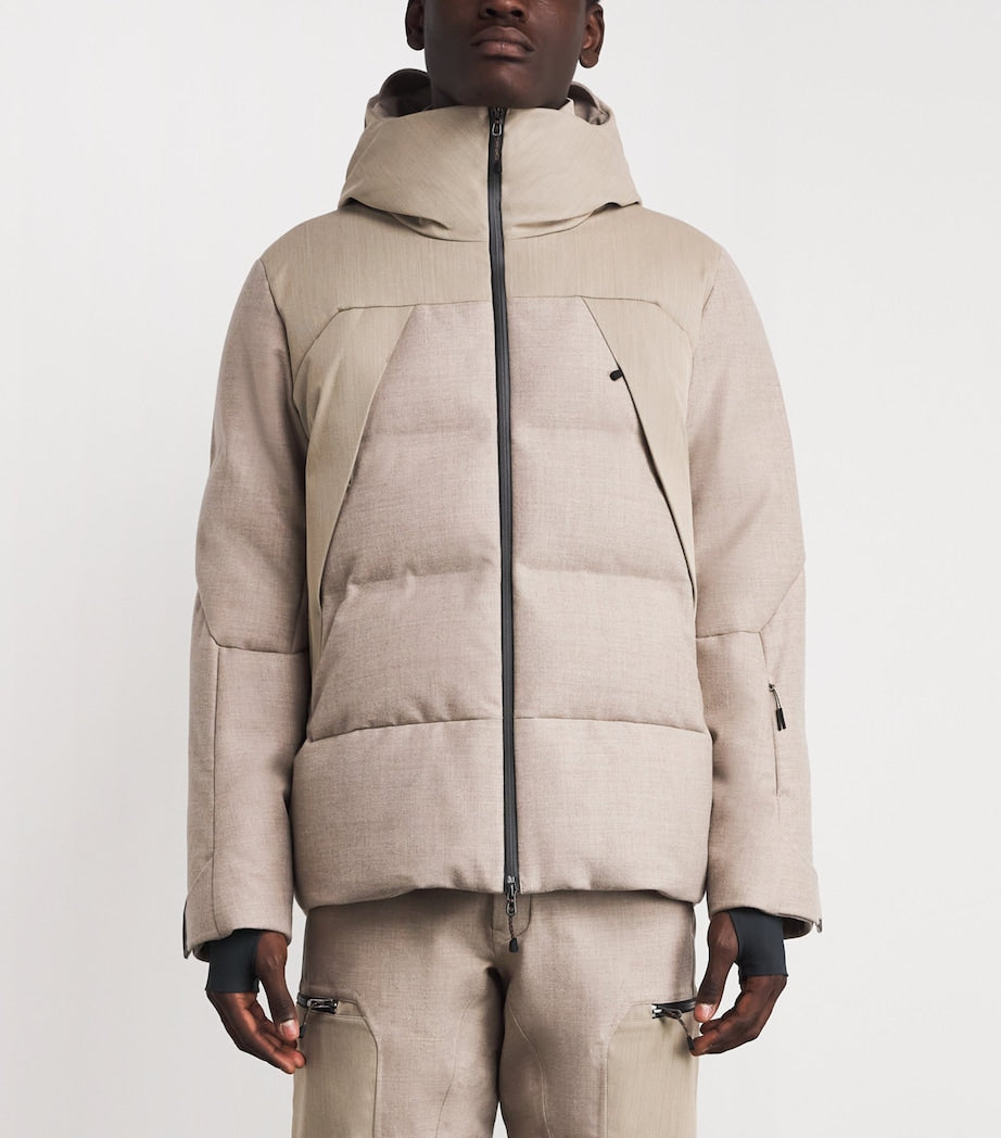 Sease Beige Wool Down Nordend Ski Jacket
