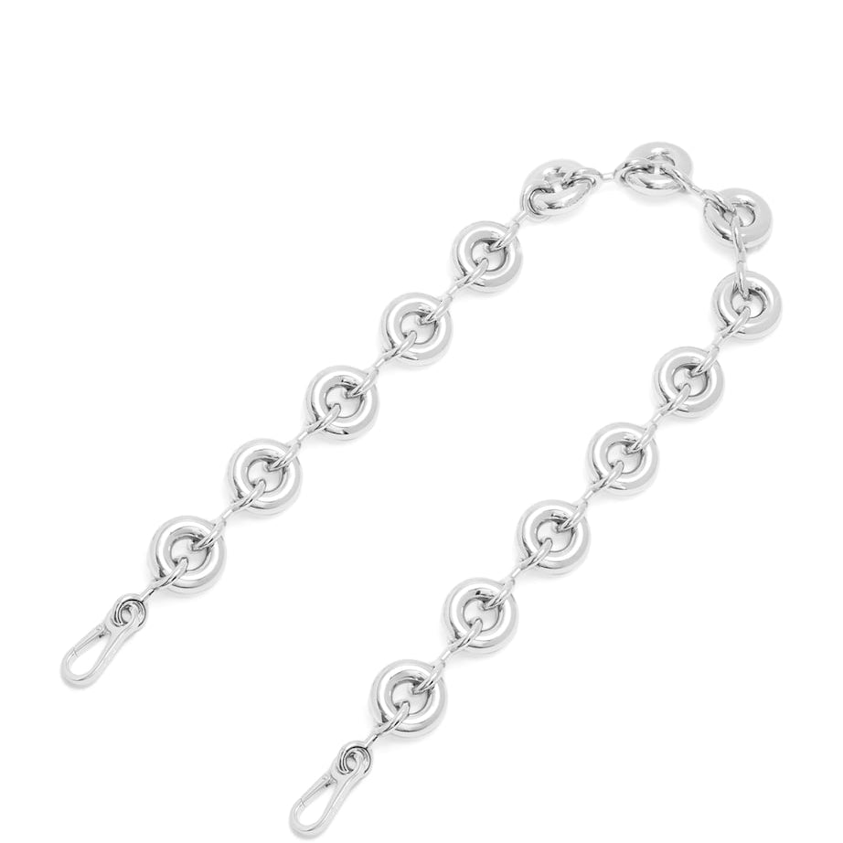 Silver Donut Chain Bag Strap