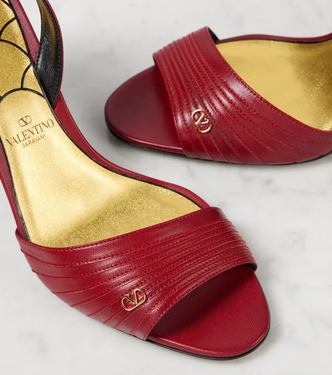 Valentino Garavani - Ladycrush 85 leather sandals