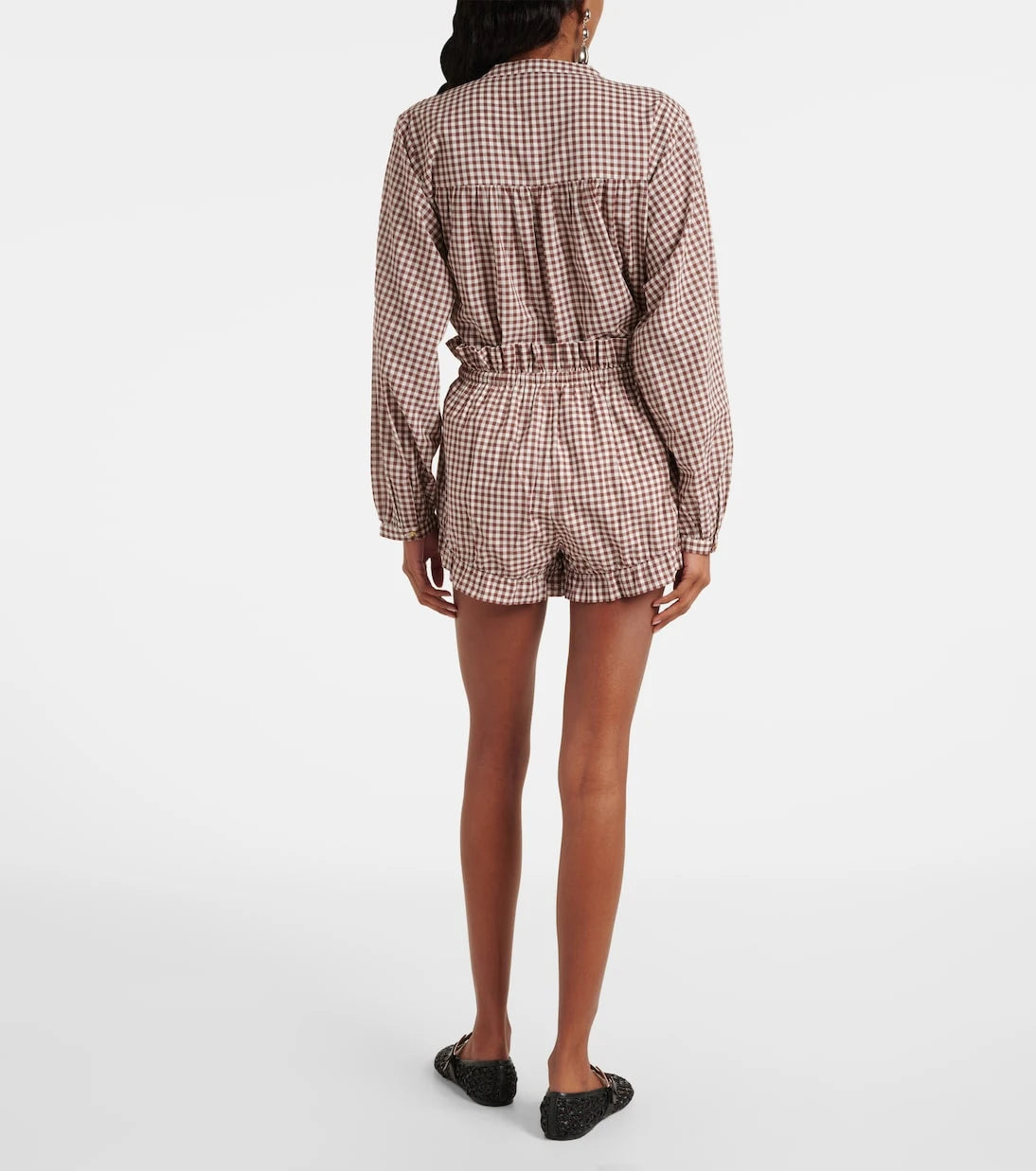 Posse - Callie gingham cotton shorts