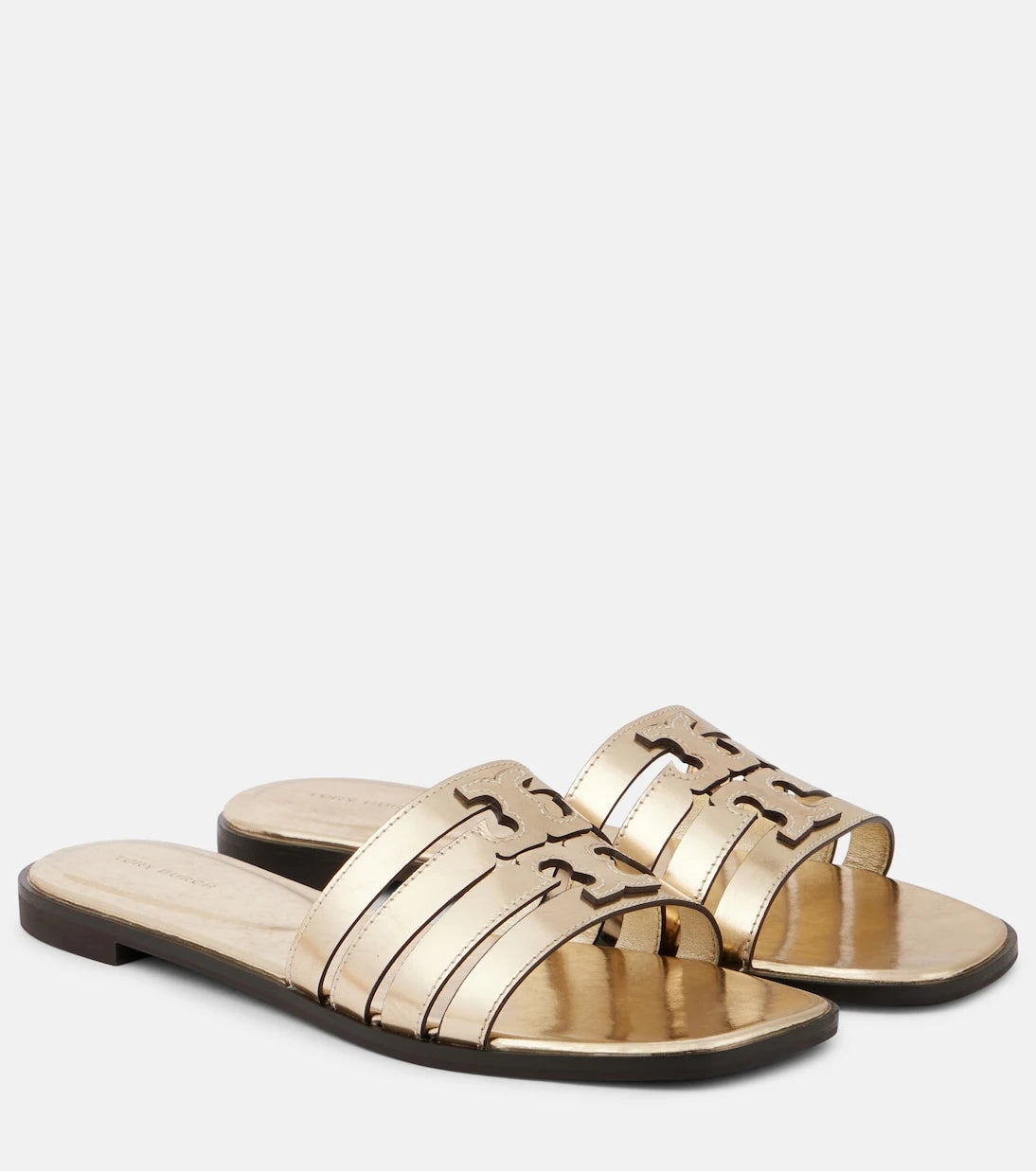 Tory Burch - Ines metallic leather slides