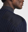 Navy Merino Wool-Cashmere 007 Sweater