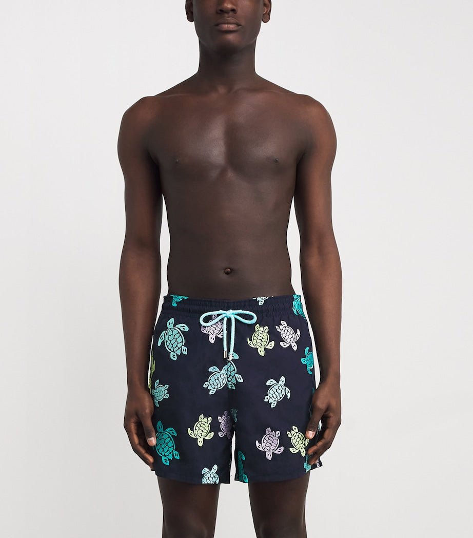 Embroidered Turtle Mistral Swim Shorts