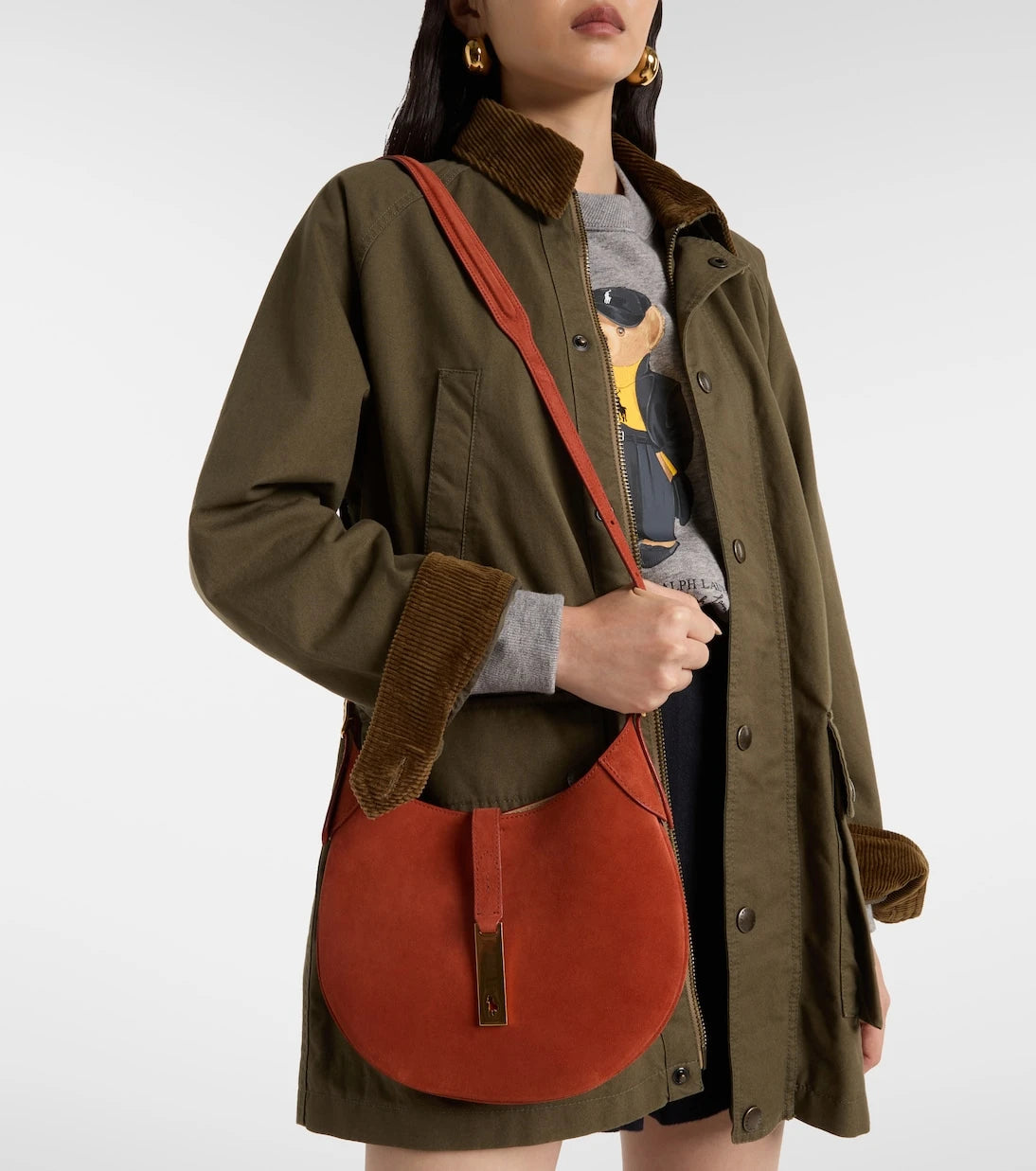 Polo Ralph Lauren - Polo Id Medium suede tote bag