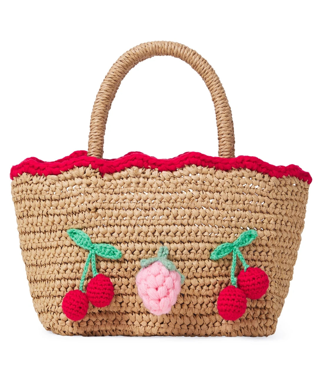Self-Portrait Kids - Crochet-trimmed basket bag