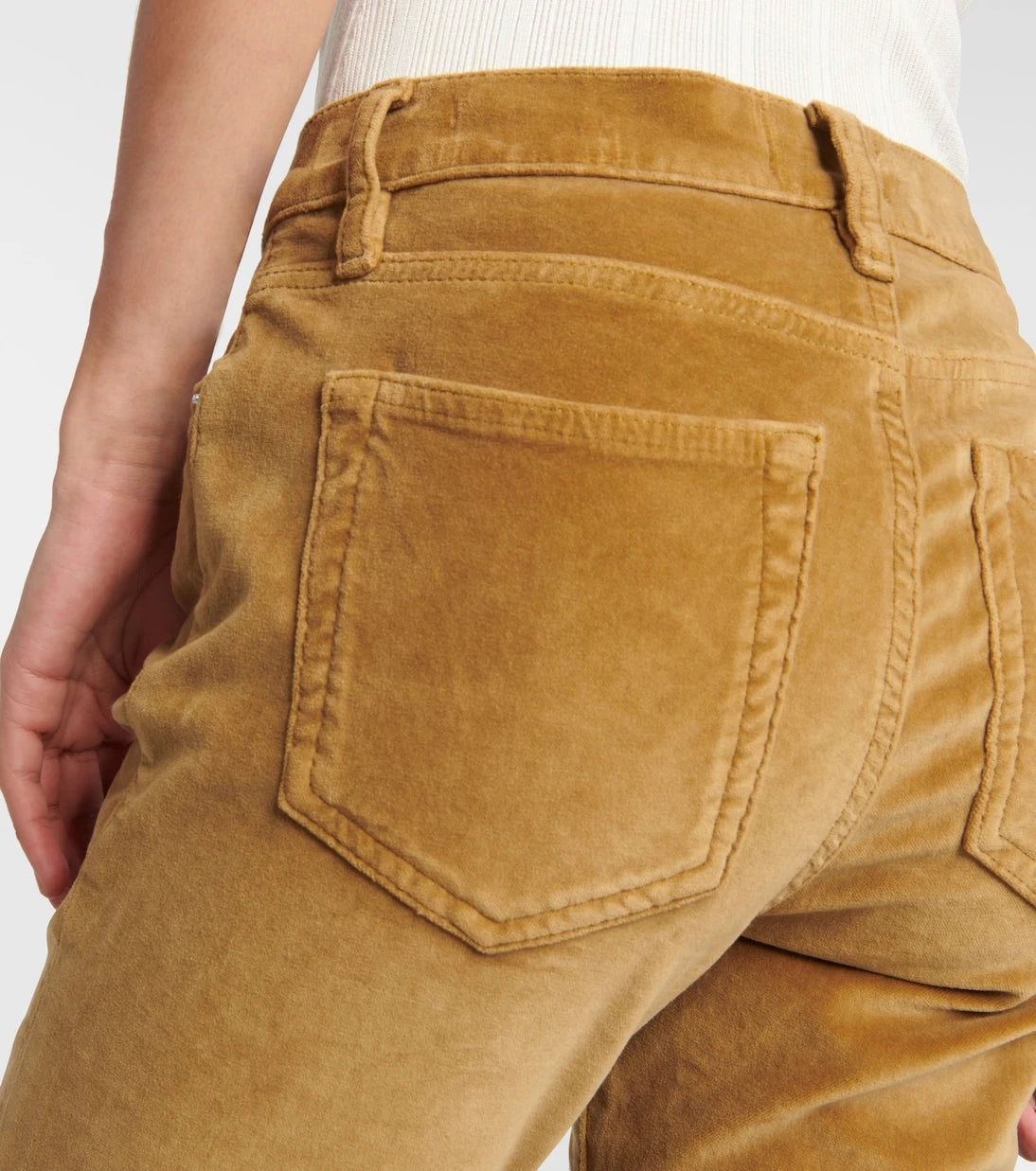 Frame - Le Crop Mini Boot Velveteen bootcut jeans