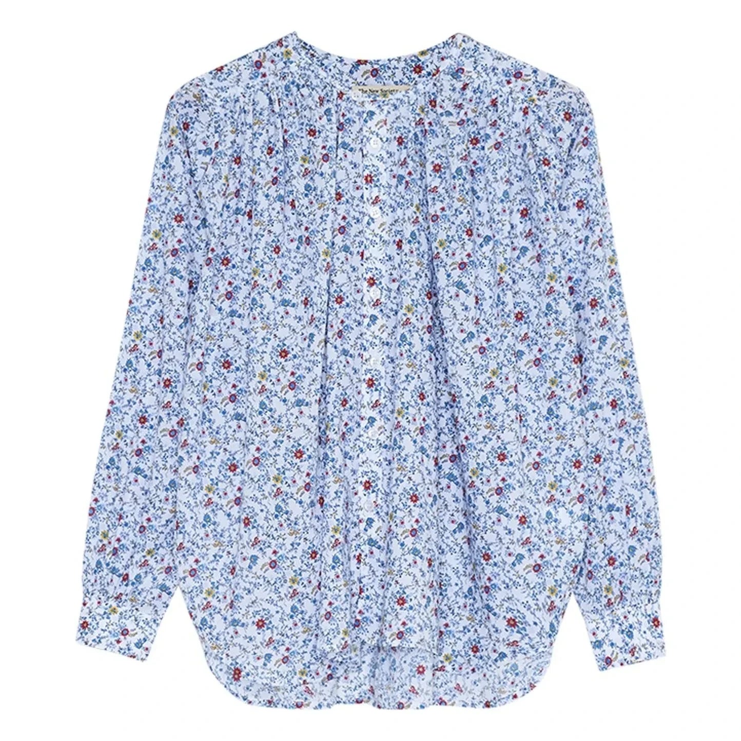 the new society - Cloe Cotton blouse | Blue