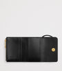 Black Leather Intrecciato Andiamo Trifold Wallet