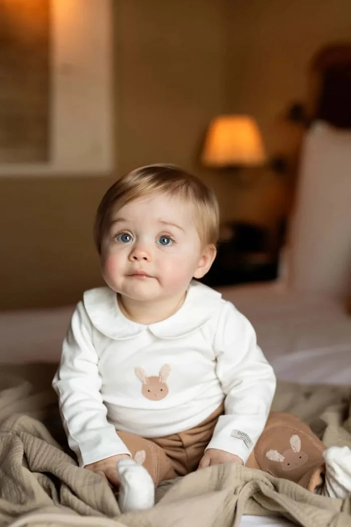 Бебешко боди от памук Donsje Davo Bodysuit Fluffy Bunny