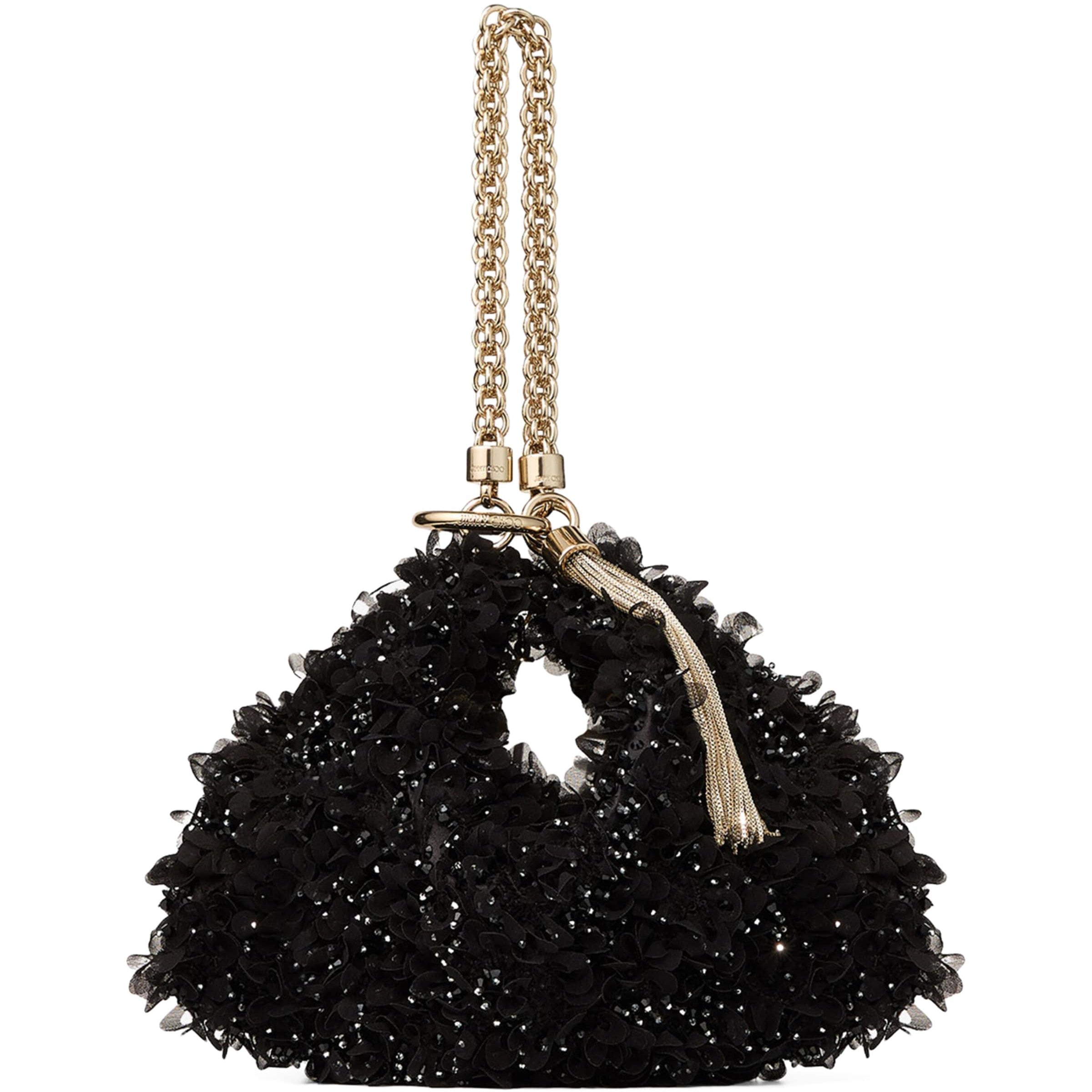 Jimmy Choo Callie Crystal-Embellished Satin Clutch Bag