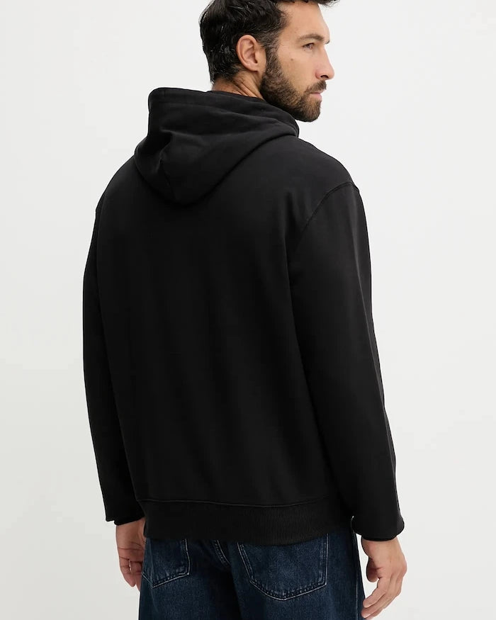 Calvin Klein Jeans fermuarlı kapüşonlu erkek pamuklu sweatshirt