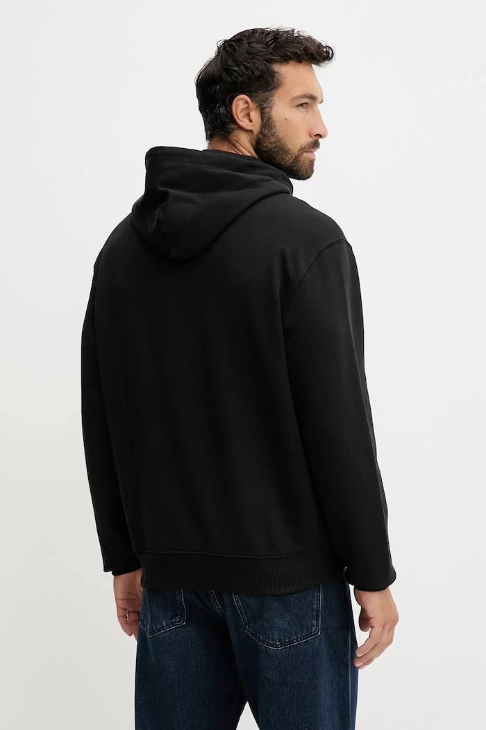 Calvin Klein Jeans fermuarlı kapüşonlu erkek pamuklu sweatshirt