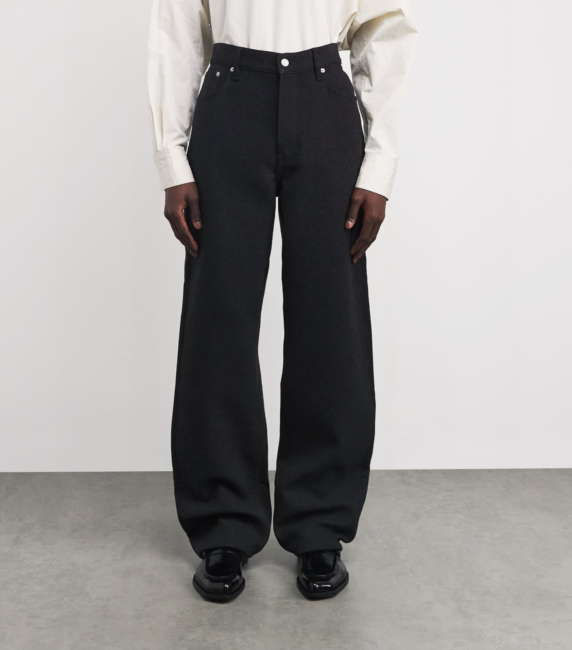 Brushed Twill Straight Trousers