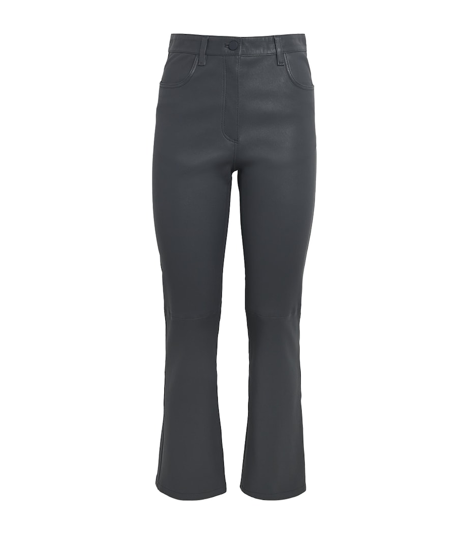 Grey Lambskin Duke Slim Trousers