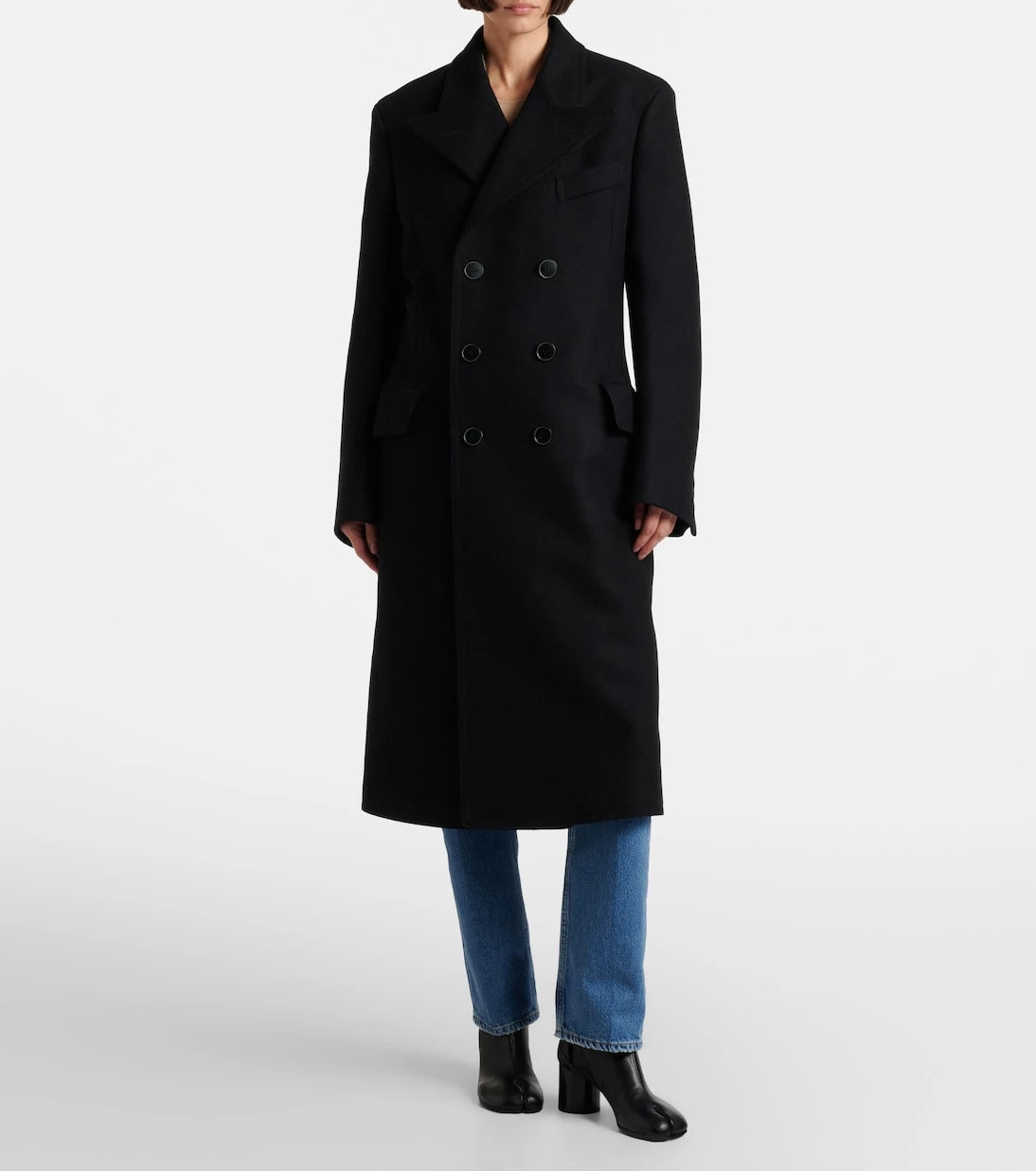 Maison Margiela - Double-breasted virgin wool coat