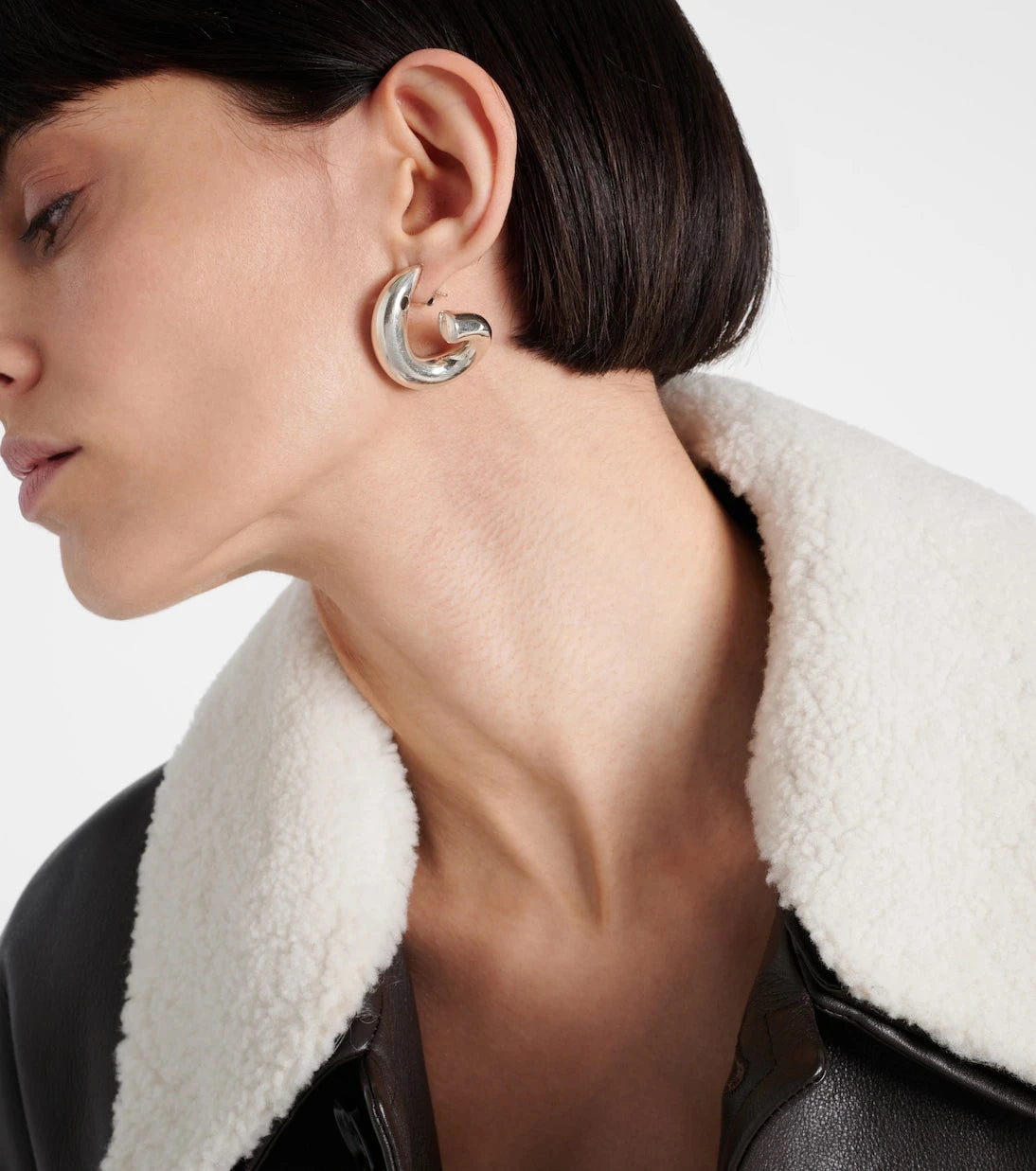 Bottega Veneta - Sterling silver hoop earrings