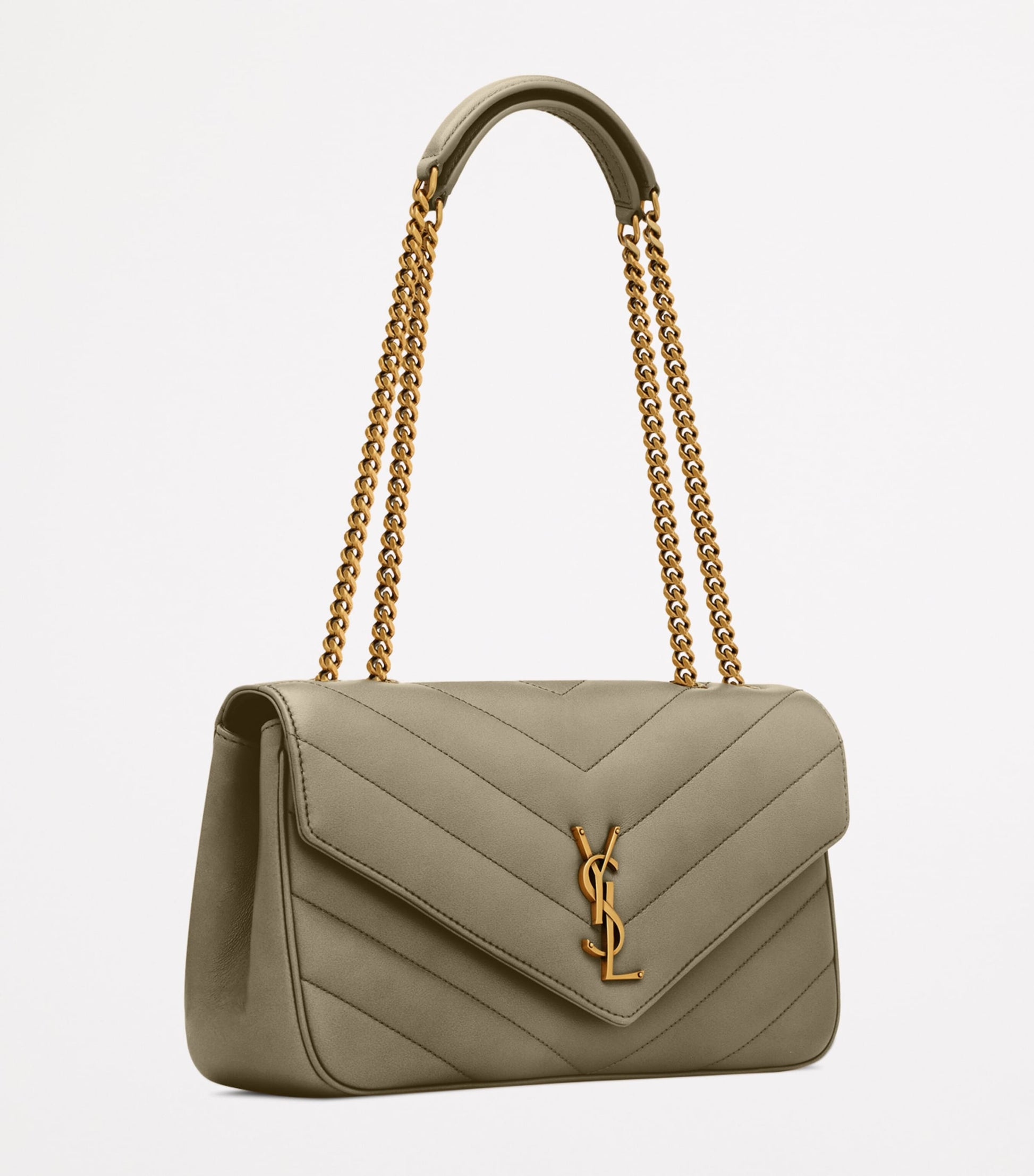 Saint Laurent Green Medium Loulou Shoulder Bag