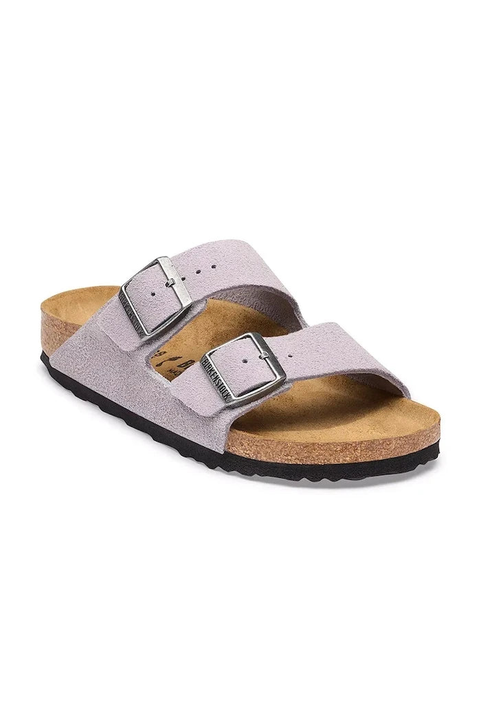 Birkenstock чехли дамски от велур Arizona Suede Leather