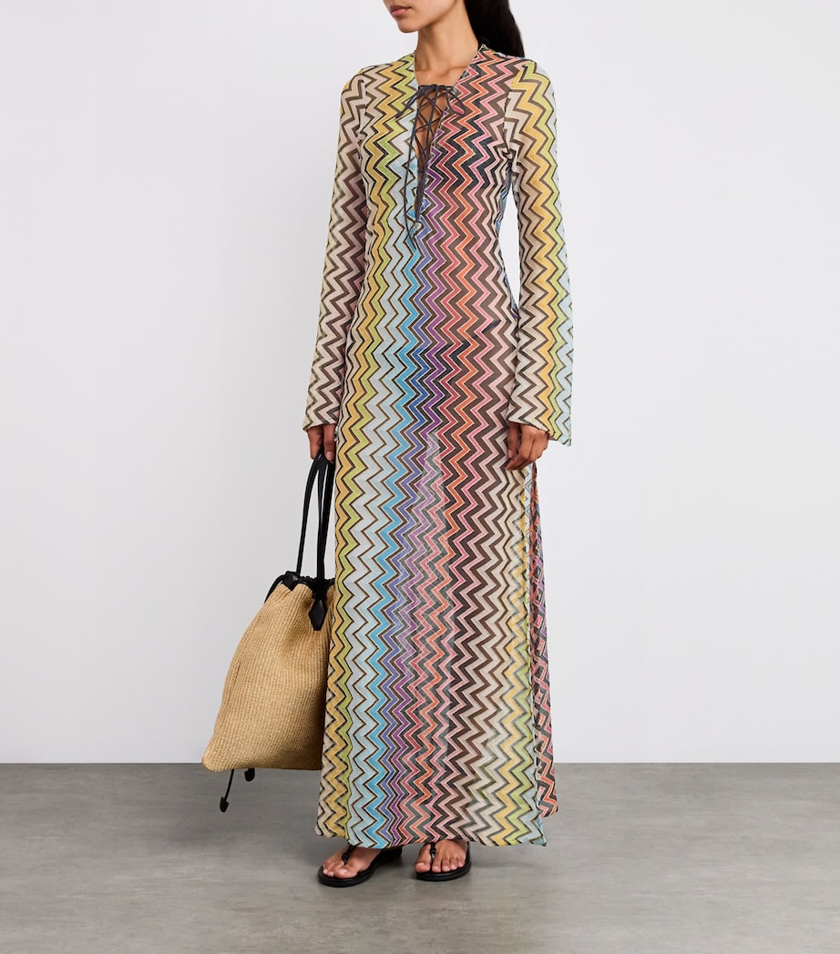 Missoni Multi Zigzag Lace-Detail Maxi Dress