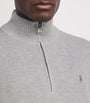 Polo Ralph Lauren Grey Cotton Half-Zip Sweater