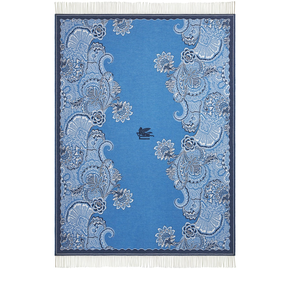 Wool Bloom Jacquard Throw (140cm x 180cm)