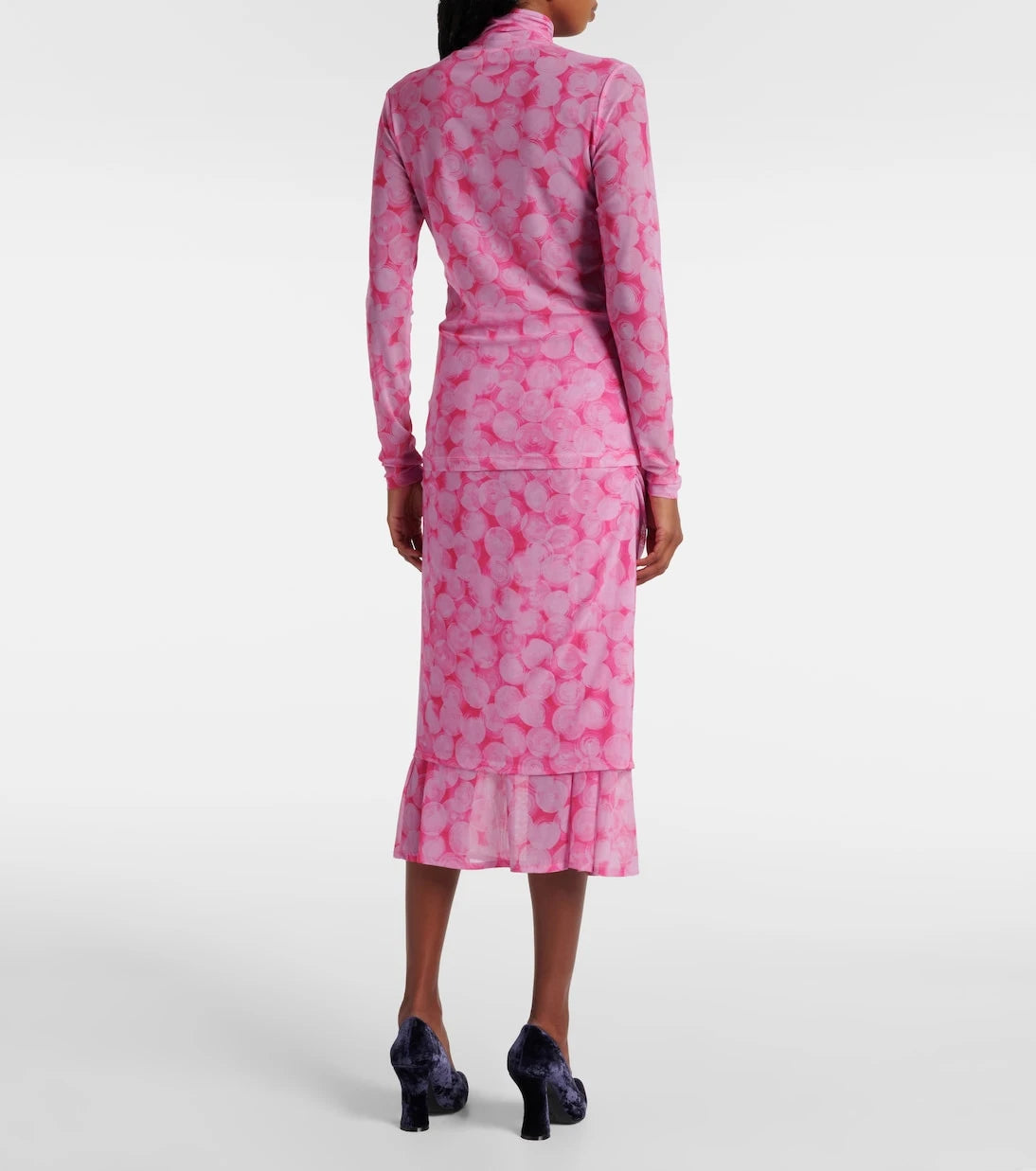 Dries Van Noten - Printed high-neck jersey top