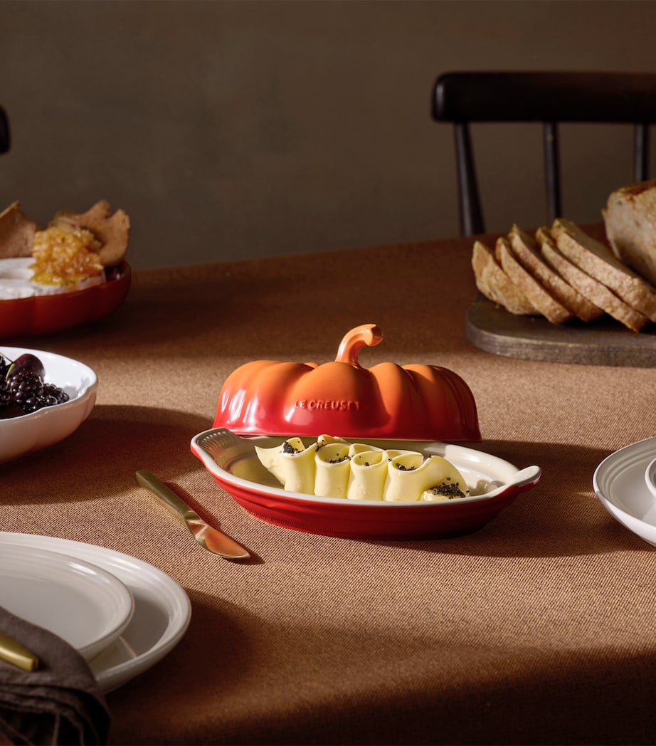 Stoneware Pumpkin Butter Dish