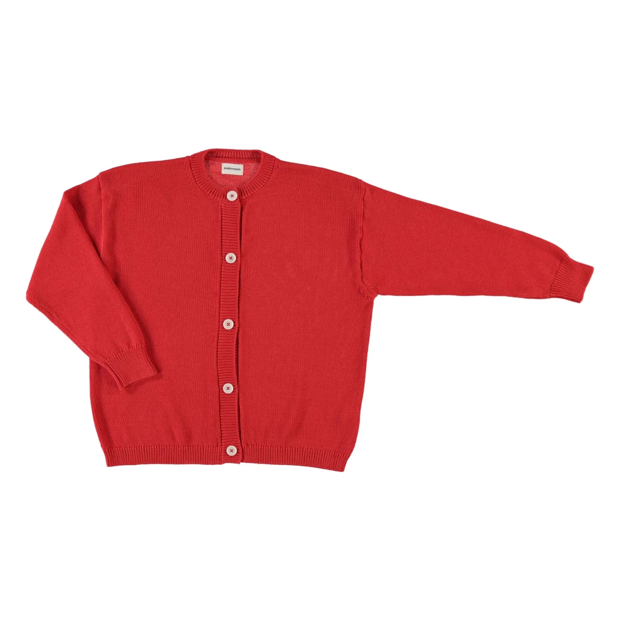 Poudre Organic - Cardigan Pétale Coton Bio | Red
