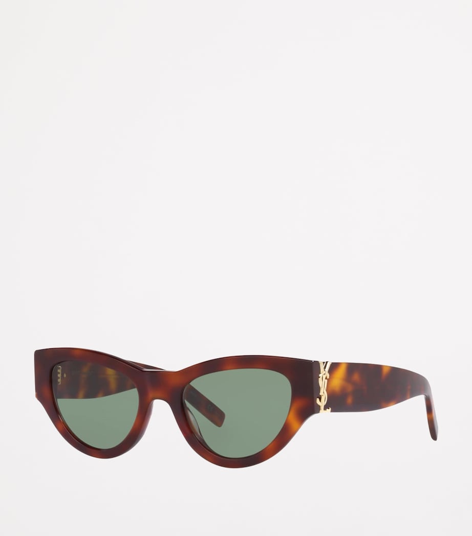 Saint Laurent Brown Tortoiseshell Cat Eye Sunglasses