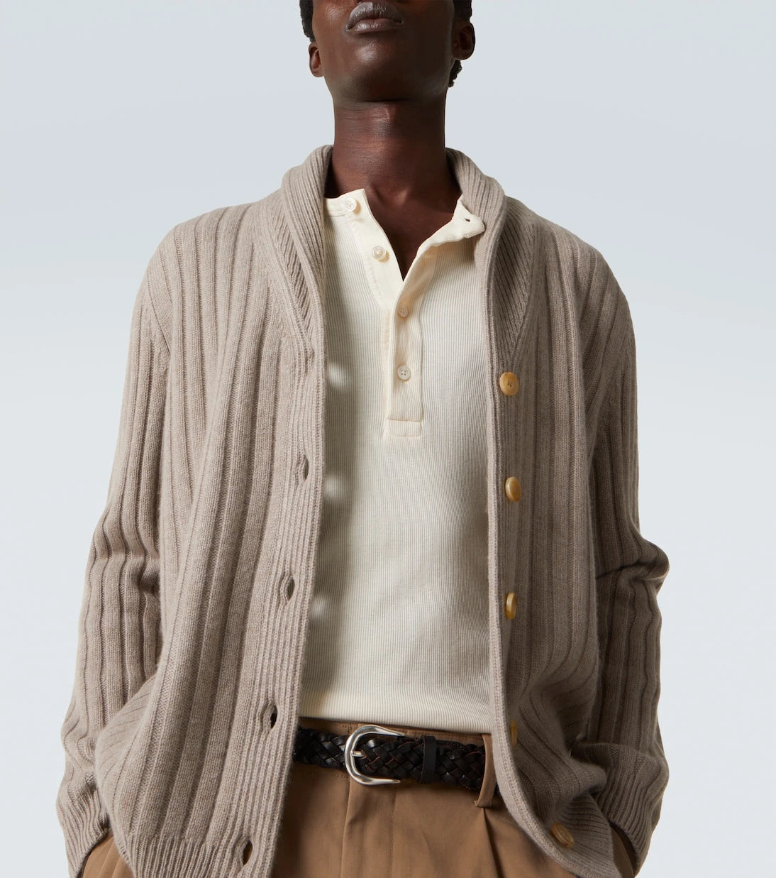 Arch4 - Mr Denver ribbed-knit cashmere cardigan