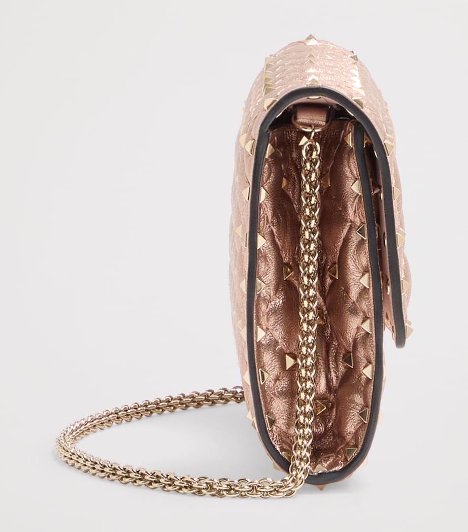 Leather Rockstud Spike Shoulder Bag