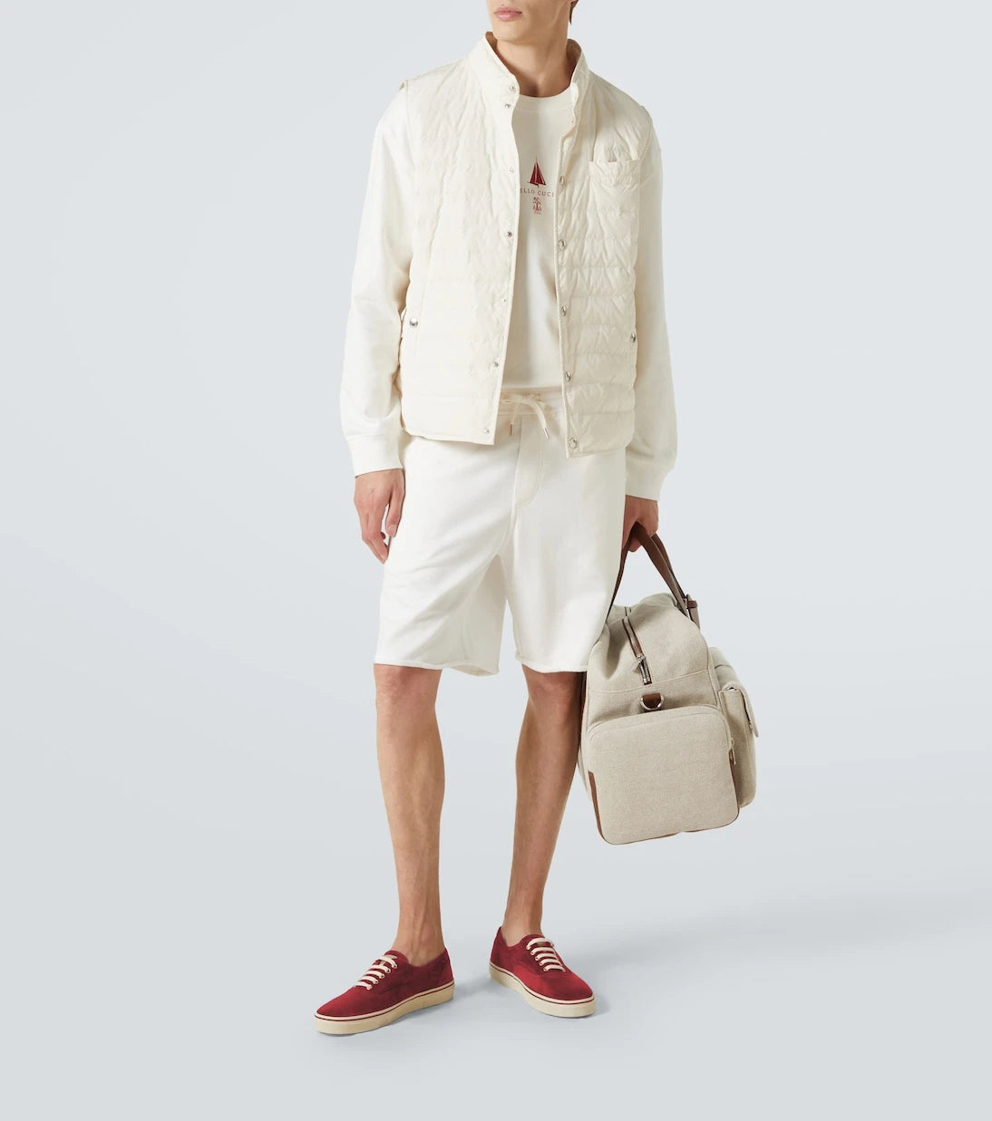 Brunello Cucinelli - Logo cotton-blend jersey sweatshirt