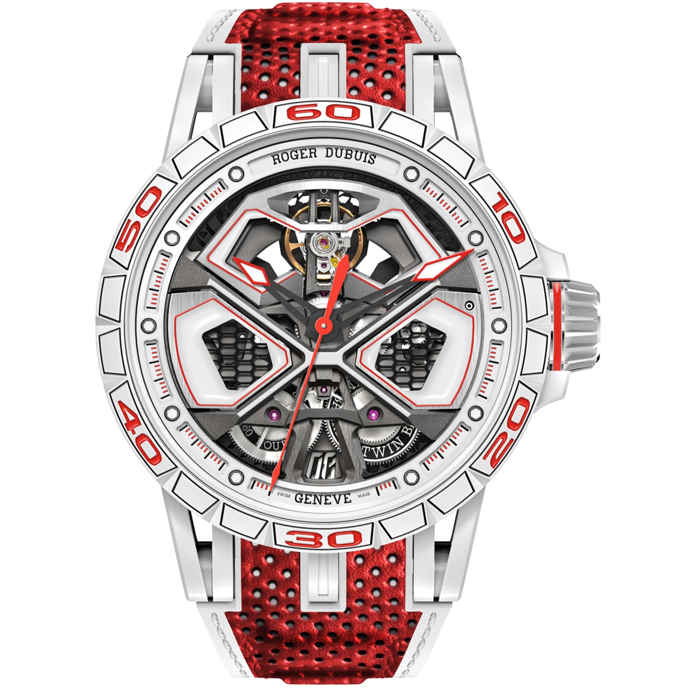 Roger Dubuis x Lamborghini Titanium Excalibur Spider Monobalancier Huracán Watch 45mm