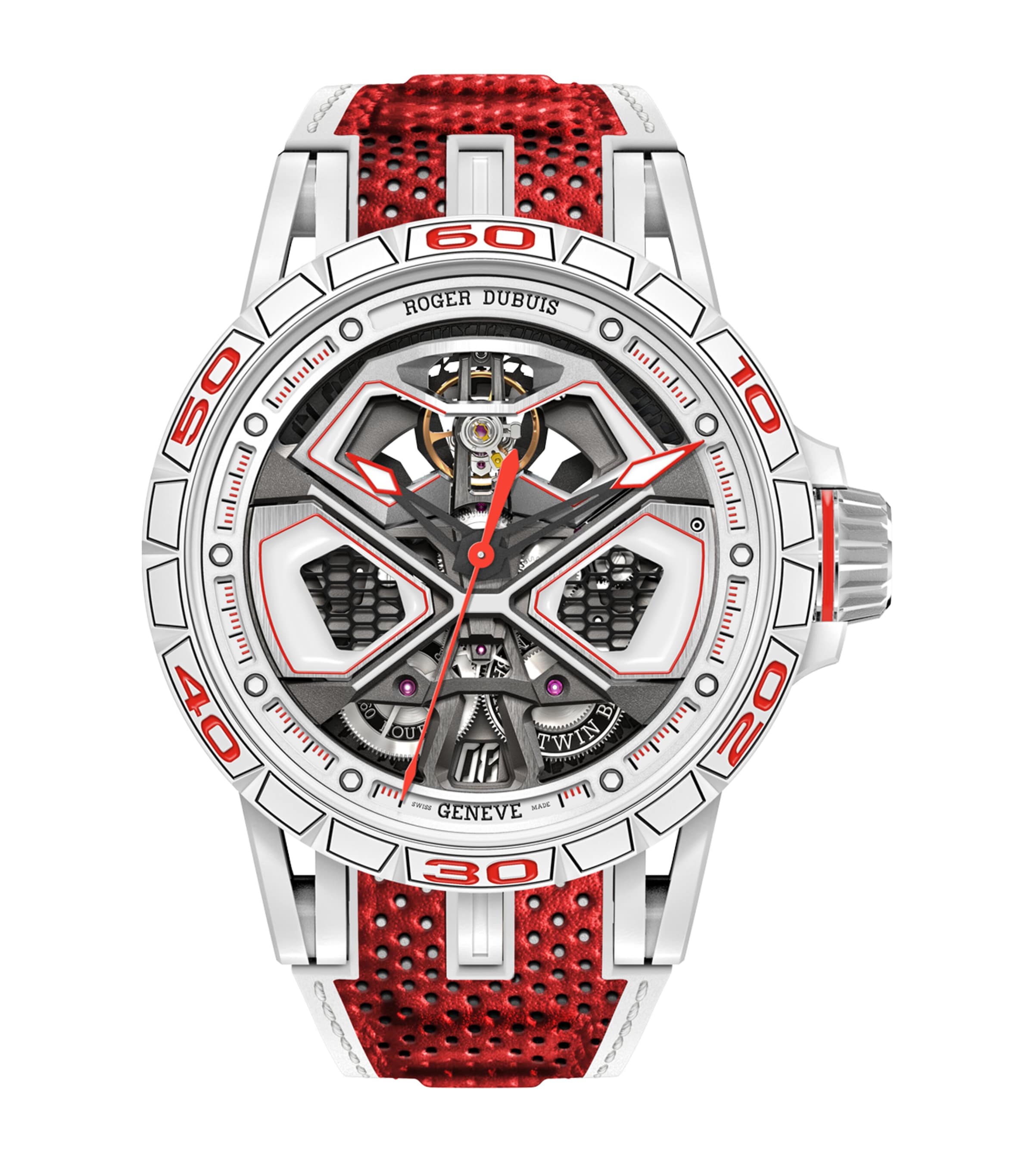 Roger Dubuis x Lamborghini Titanium Excalibur Spider Monobalancier Huracán Watch 45mm