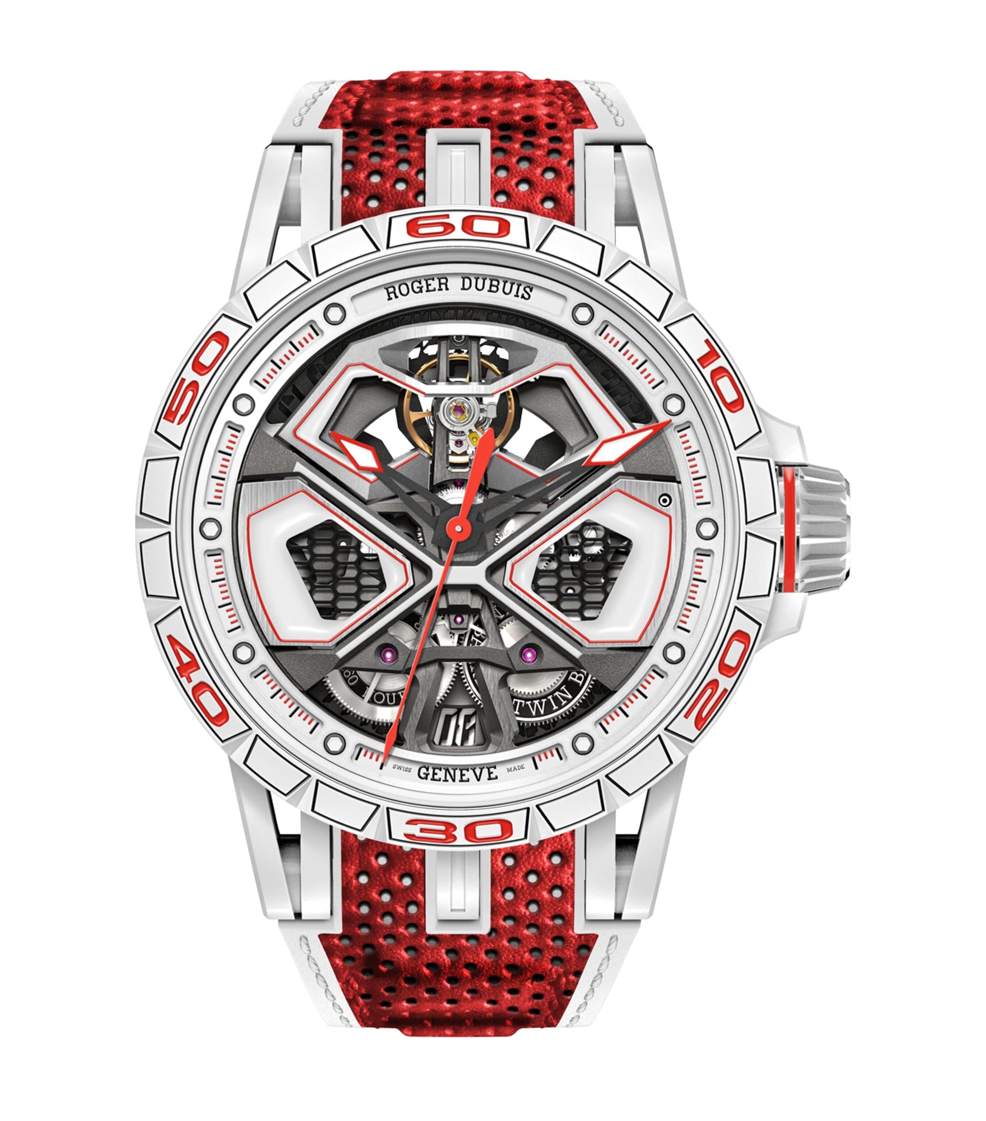 Roger Dubuis x Lamborghini Titanium Excalibur Spider Monobalancier Huracán Watch 45mm