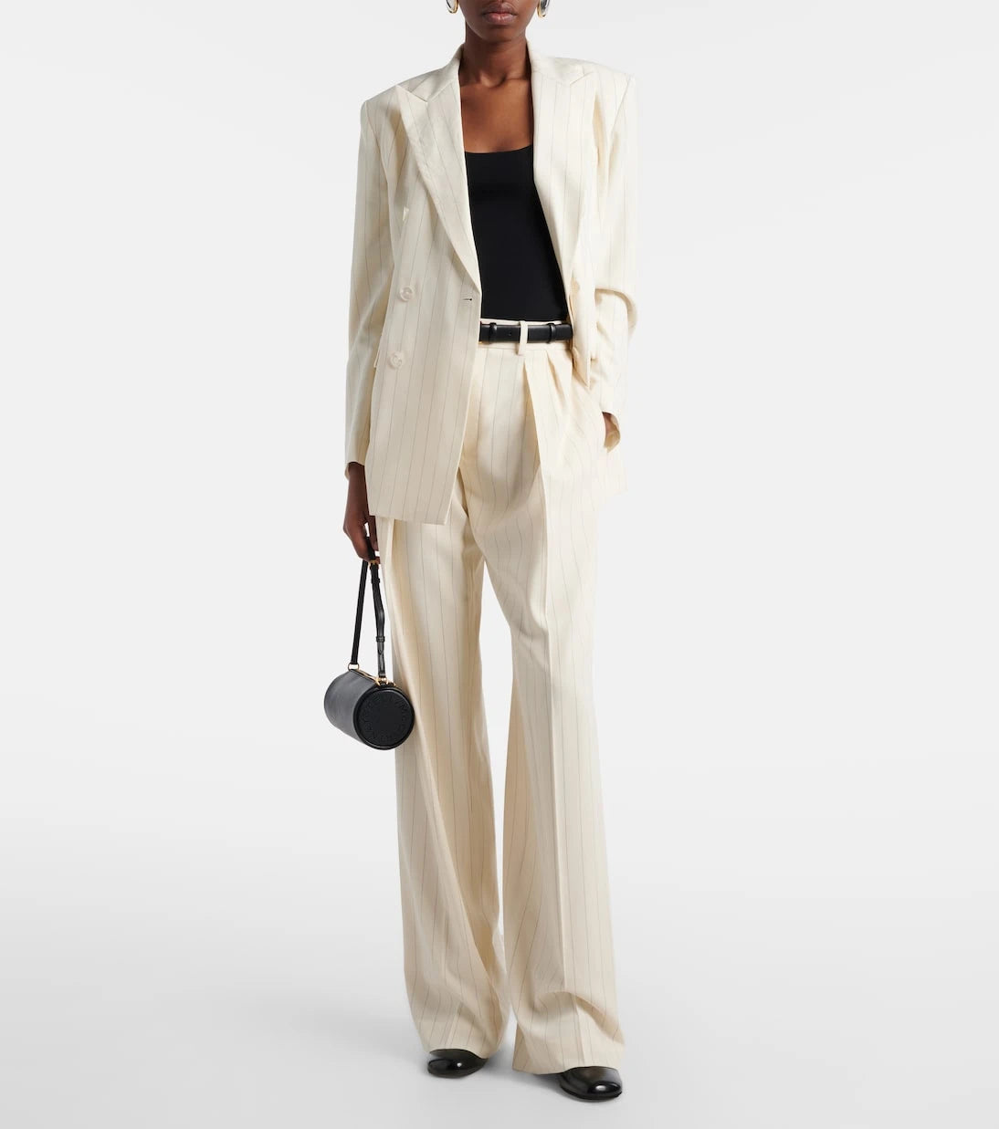 Ralph Lauren Collection - Striped high-rise wool wide-leg pants