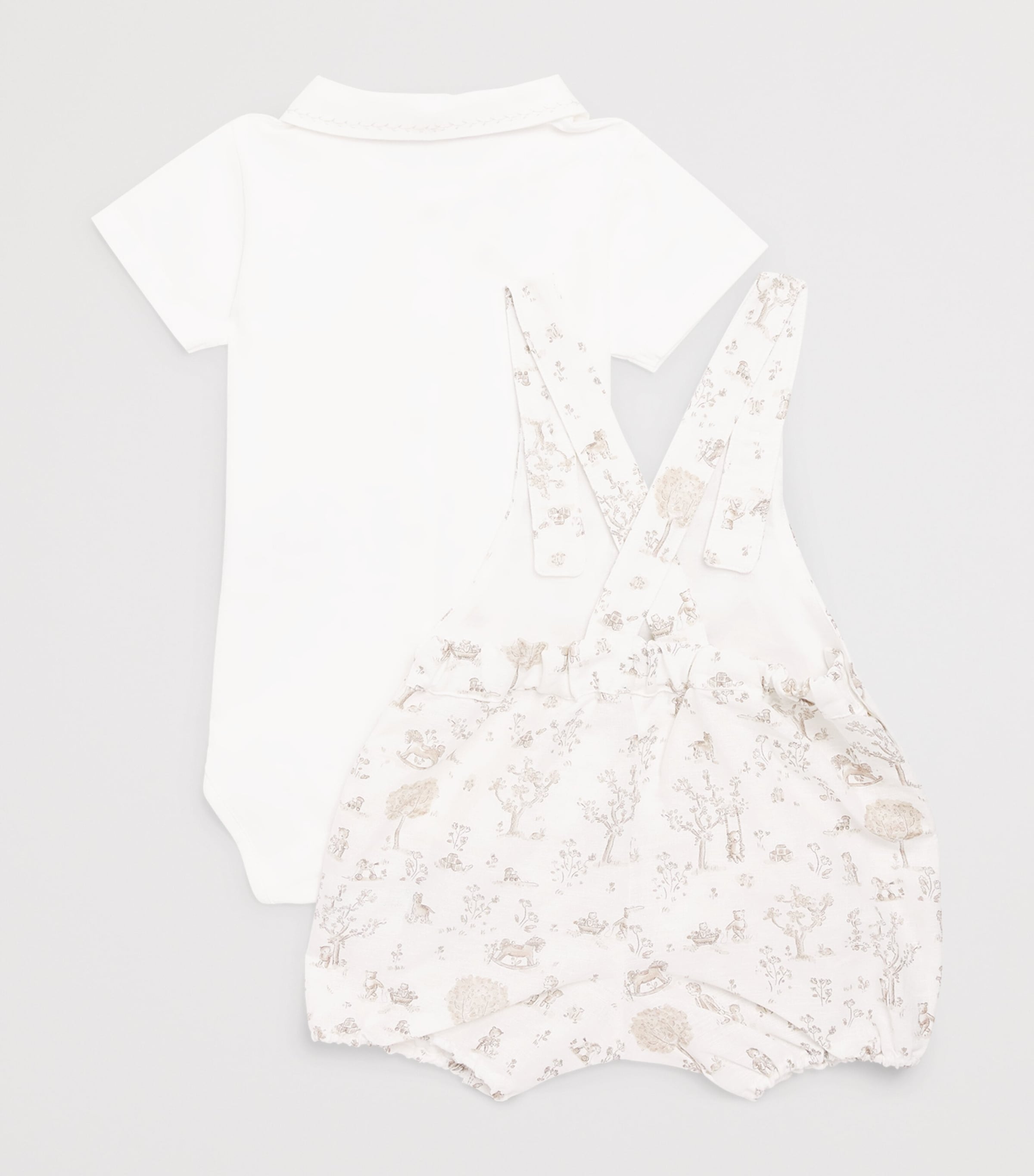Tartine et Chocolat Linen-Cotton Bodysuit and Dungarees Set (1-18 Months)