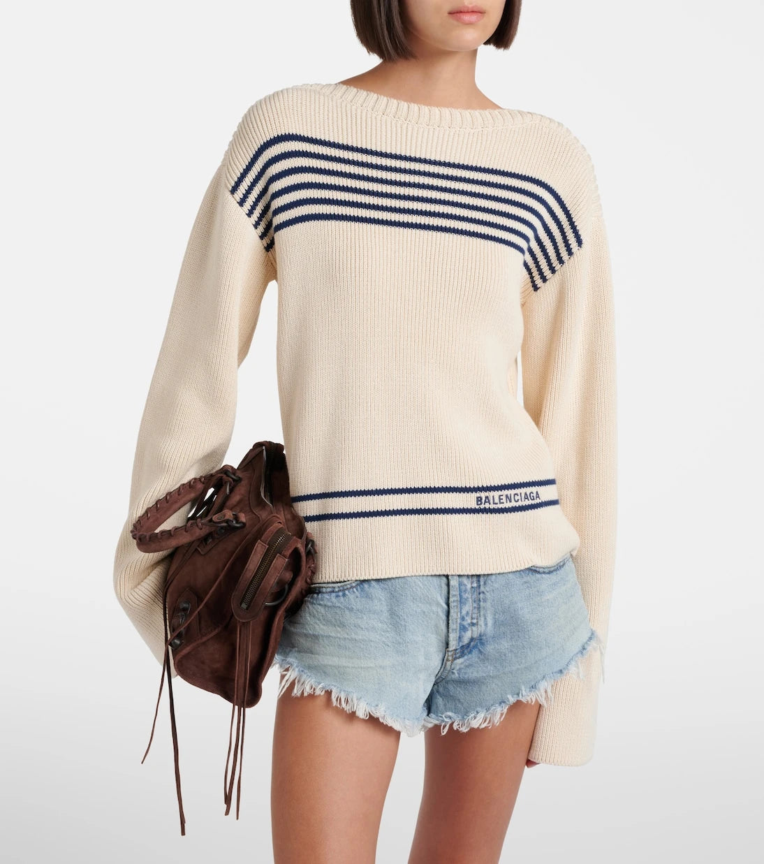Balenciaga - Striped cotton sweater