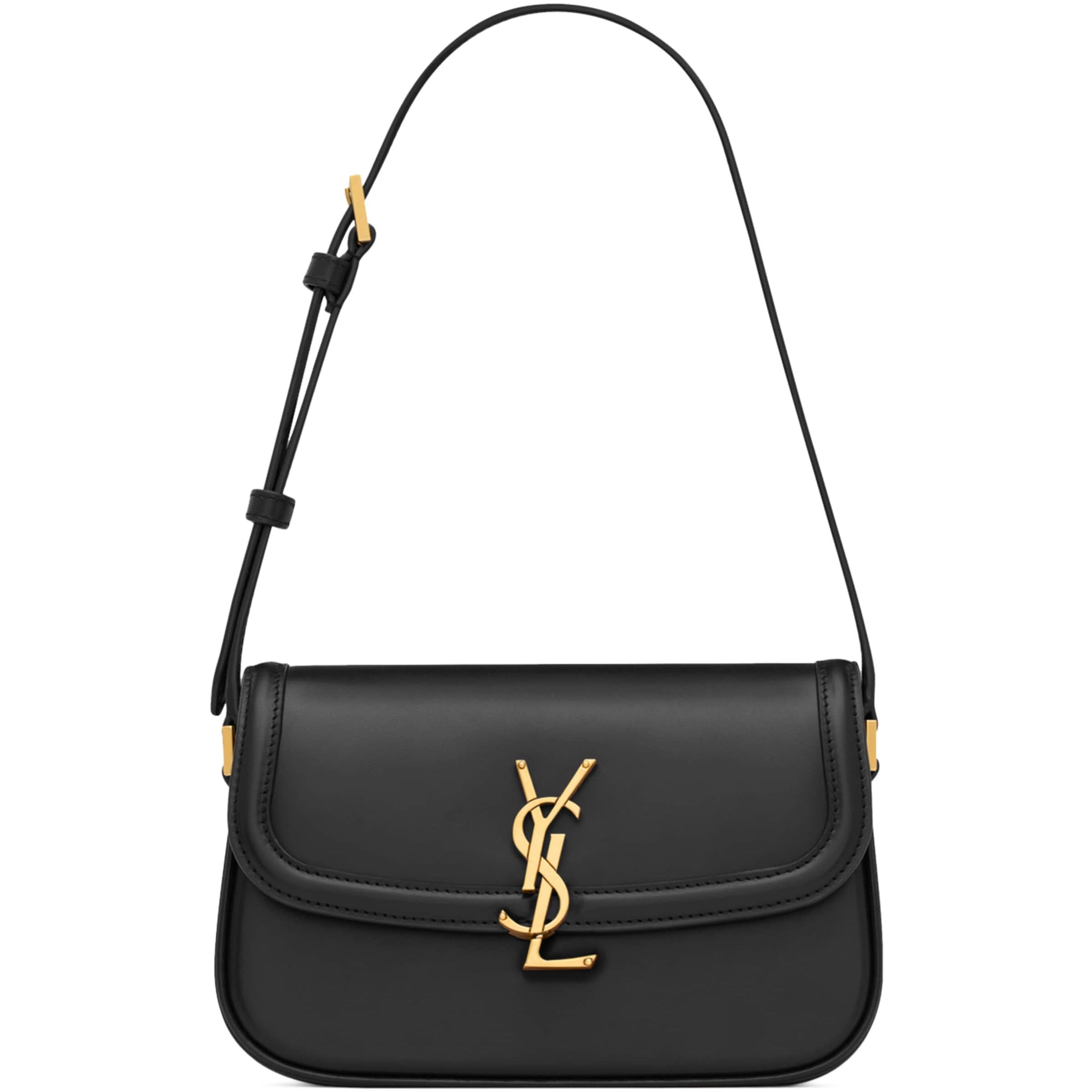 Saint Laurent Black Mini Leather Solferino Satchel