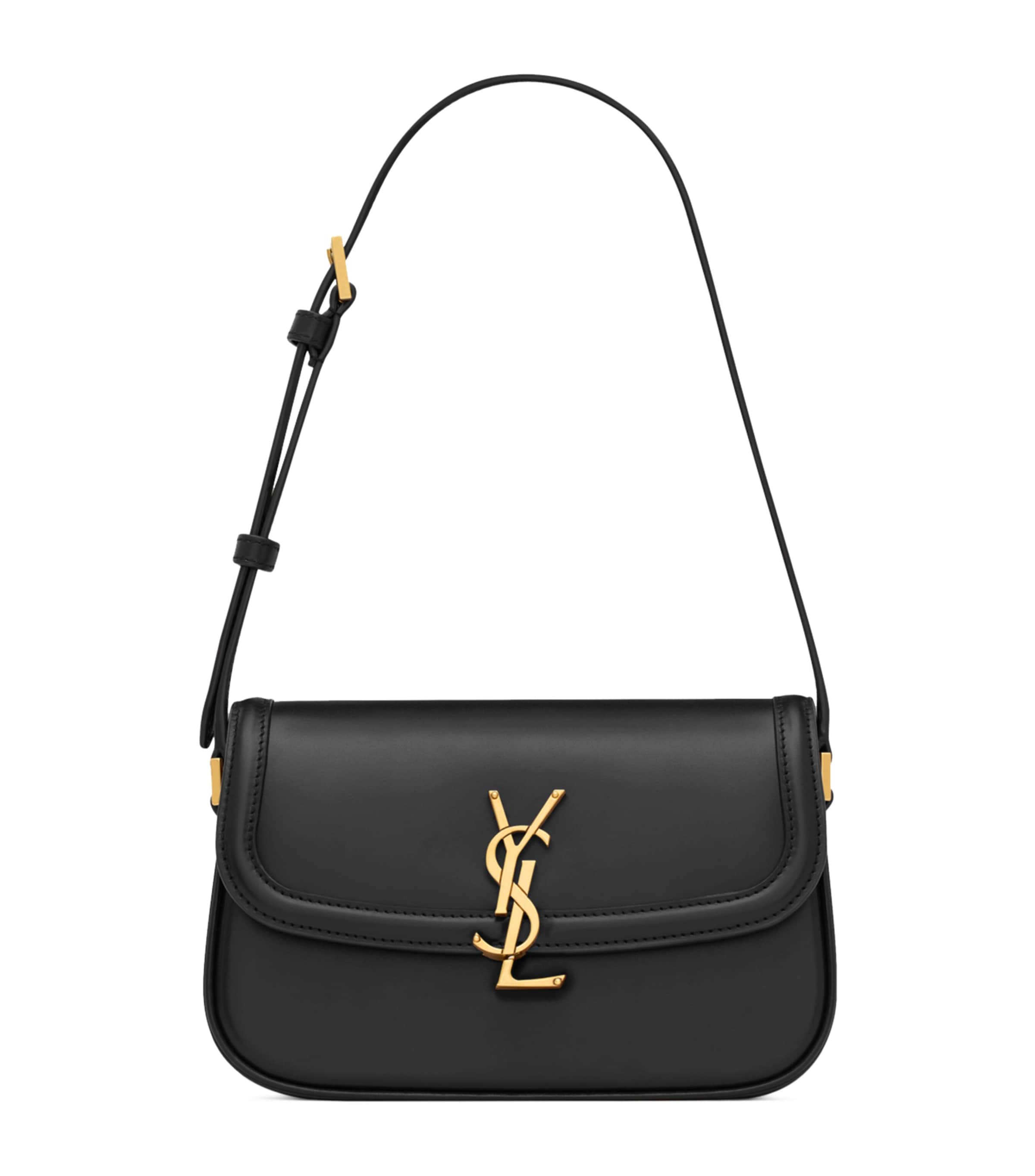 Saint Laurent Black Mini Leather Solferino Satchel