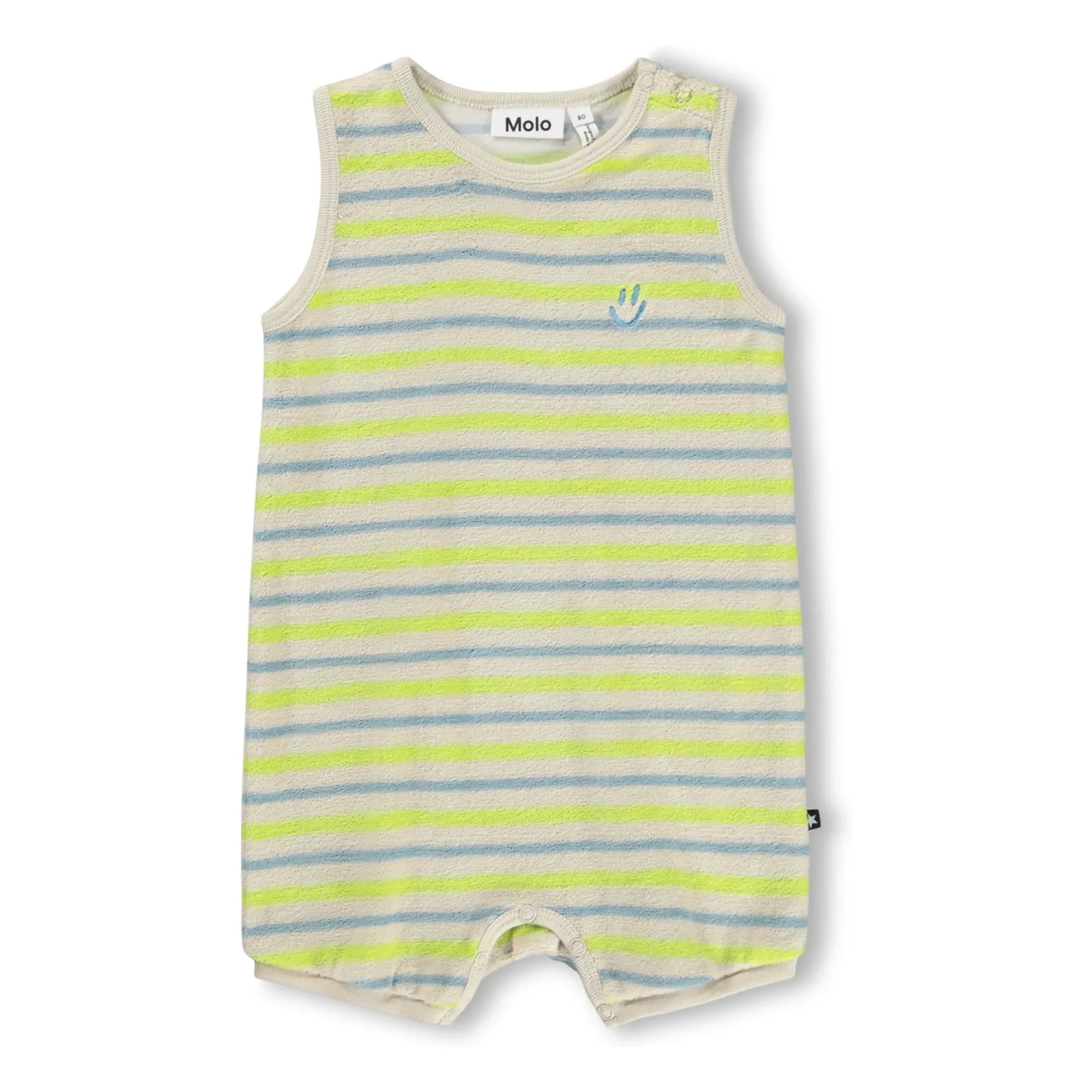 Molo - Striped Fu Combishort Organic Cotton | Ecru