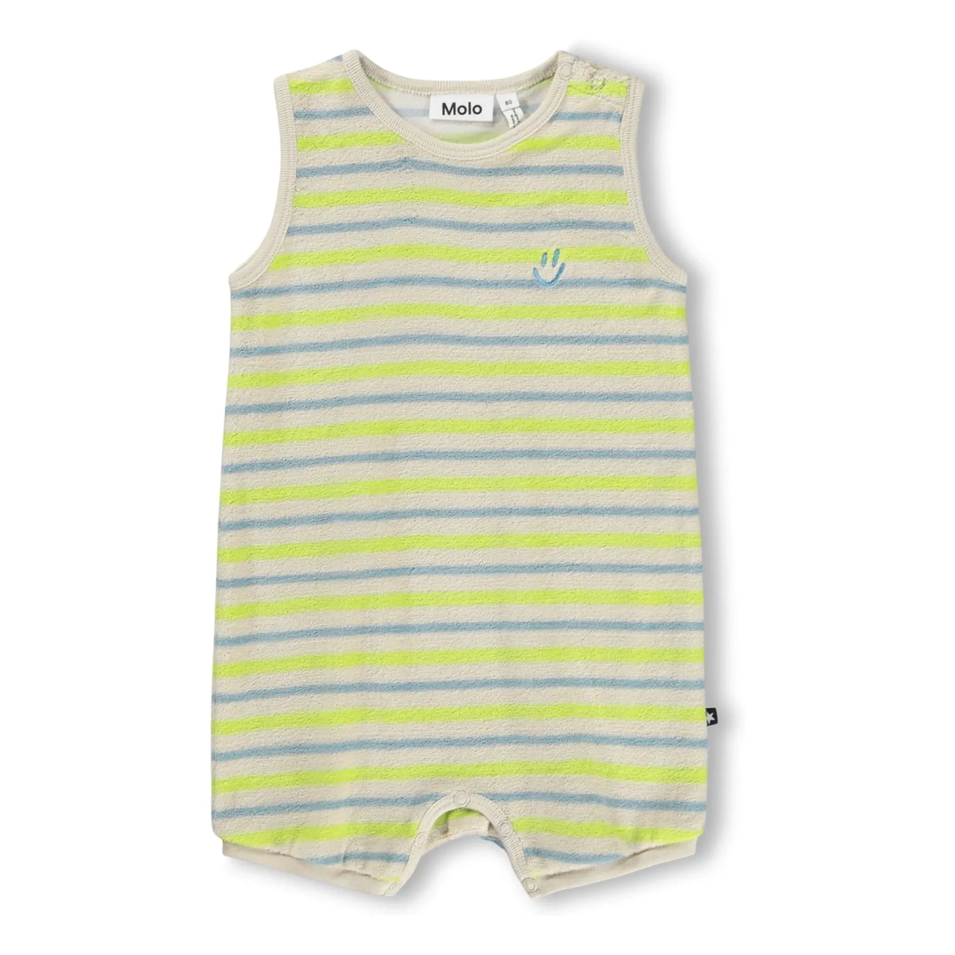 Molo - Striped Fu Combishort Organic Cotton | Ecru